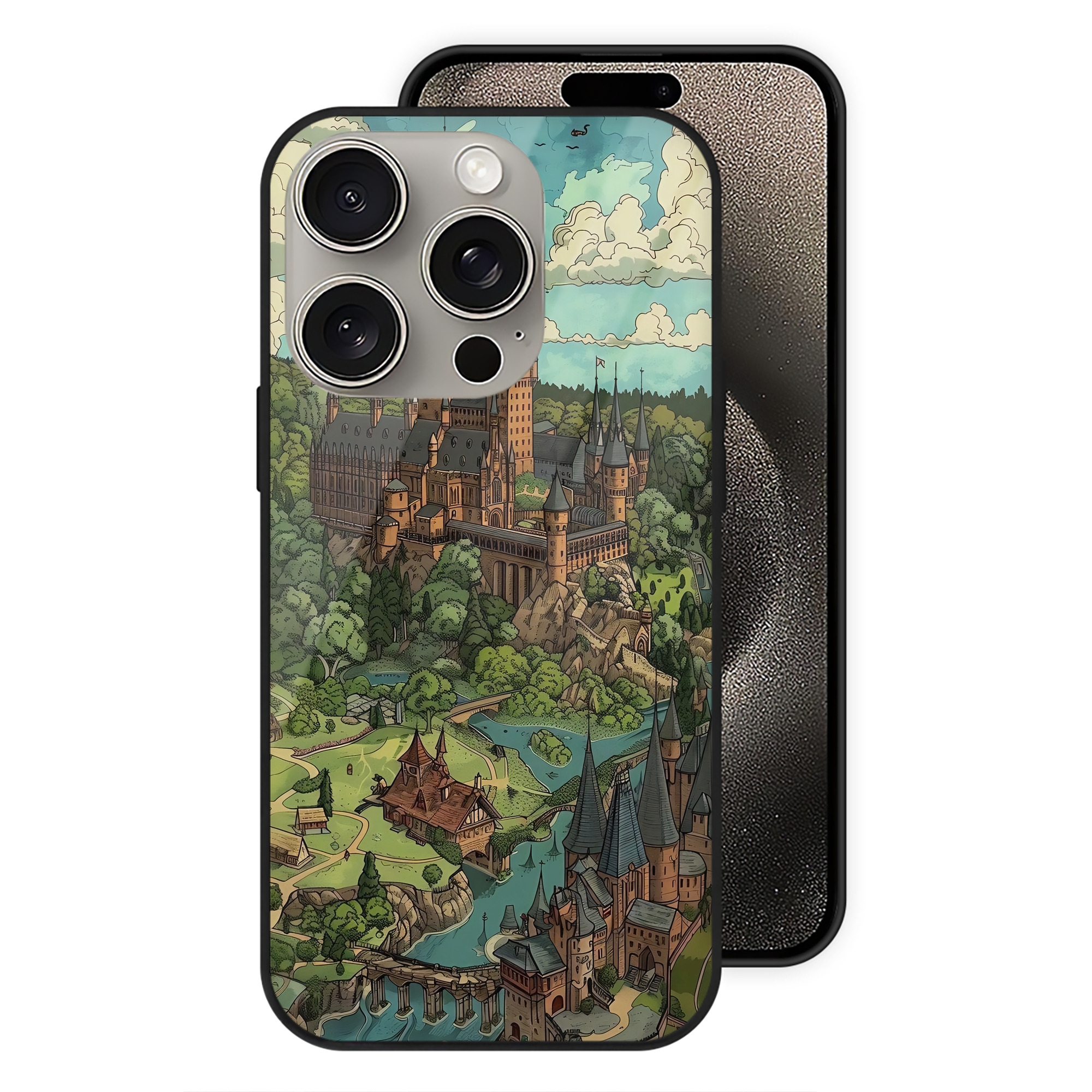 （画像用） Harry Potter ハリー・ポッターシリーズ 【iPhone15Pro対応】スマホケース 耐衝撃＆黄変防止 背面ガラス