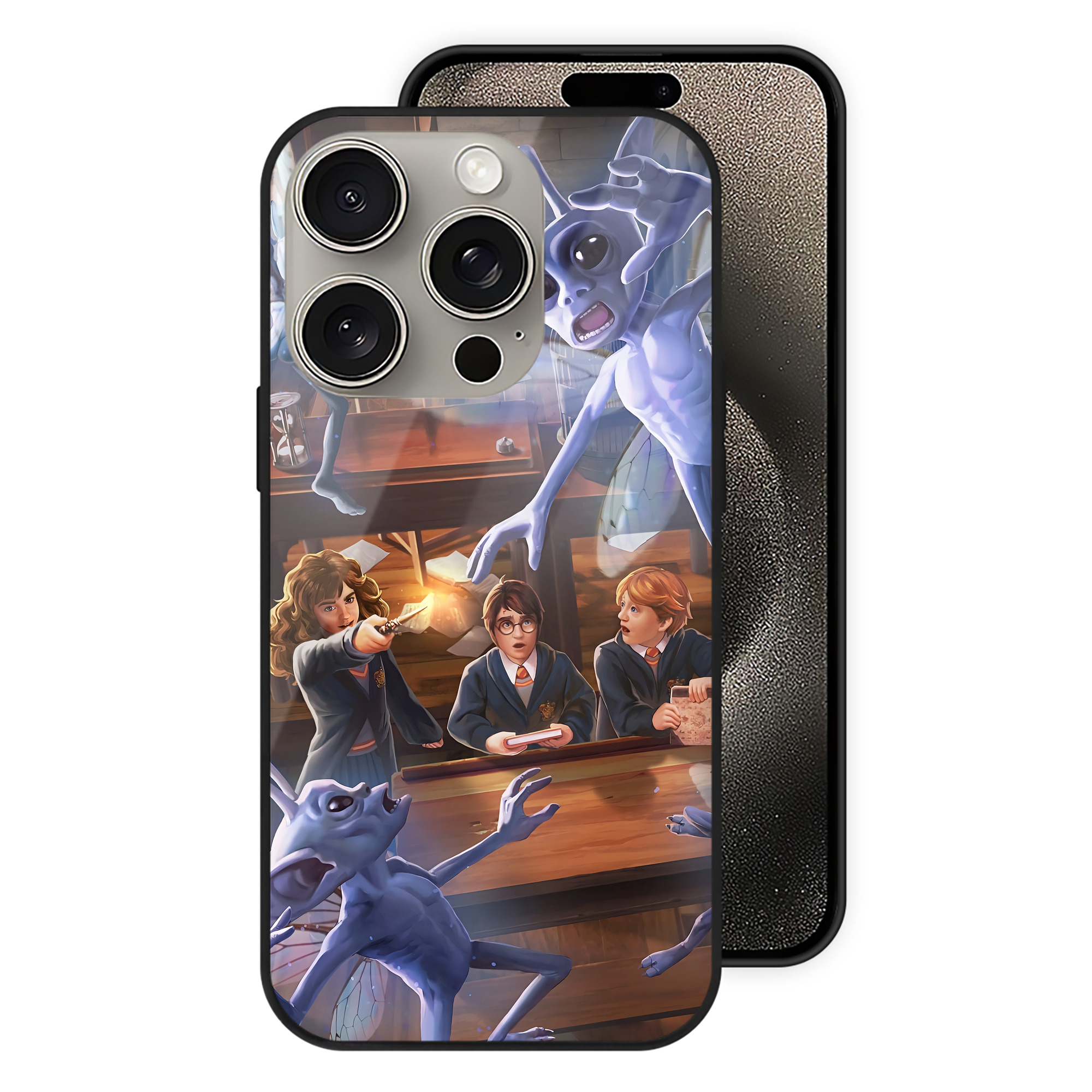 （画像用） Harry Potter ハリー・ポッターシリーズ 【iPhone15Pro対応】スマホケース 耐衝撃＆黄変防止 背面ガラス