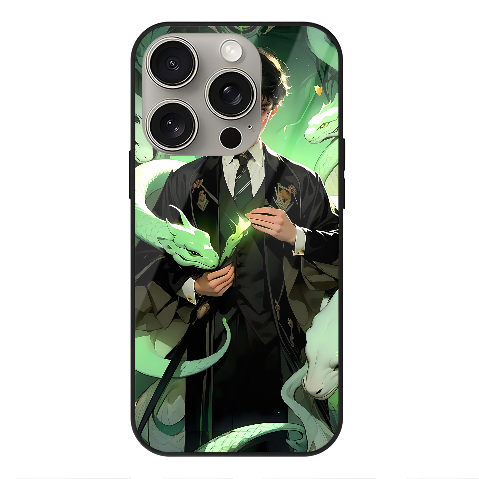 （画像用） Harry Potter ハリー・ポッターシリーズ 【iPhone15Pro対応】スマホケース 耐衝撃＆黄変防止 背面ガラス