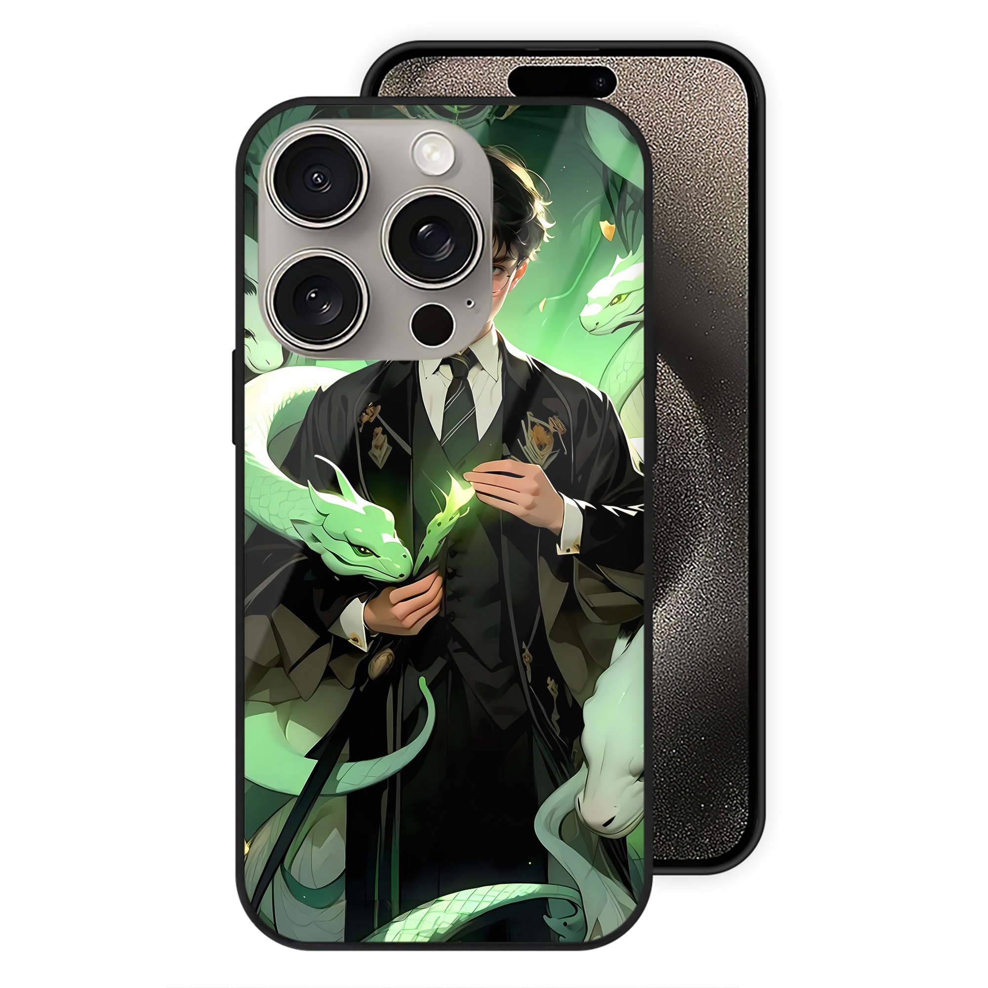 （画像用） Harry Potter ハリー・ポッターシリーズ 【iPhone15Pro対応】スマホケース 耐衝撃＆黄変防止 背面ガラス