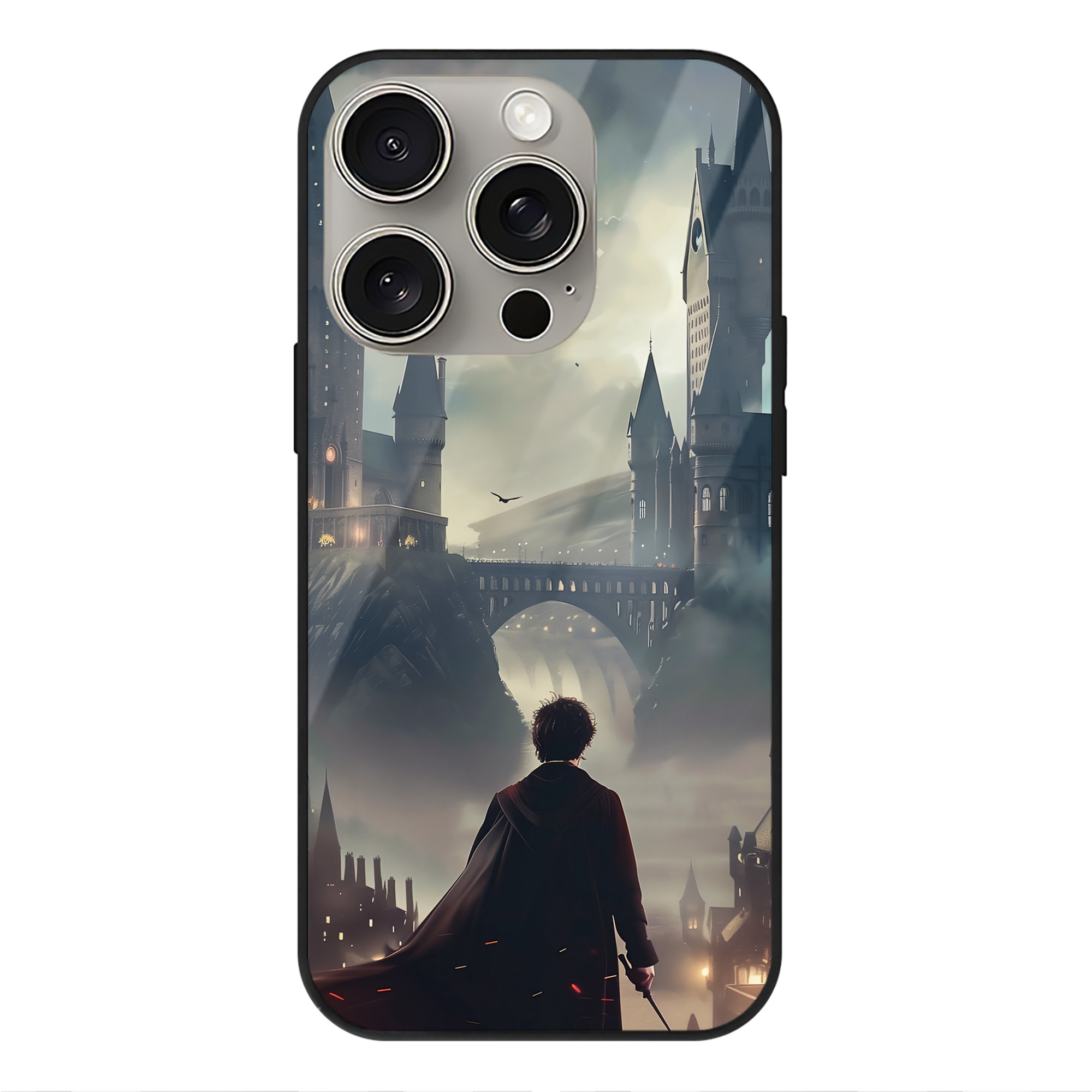 （画像用） Harry Potter ハリー・ポッターシリーズ 【iPhone15Pro対応】スマホケース 耐衝撃＆黄変防止 背面ガラス