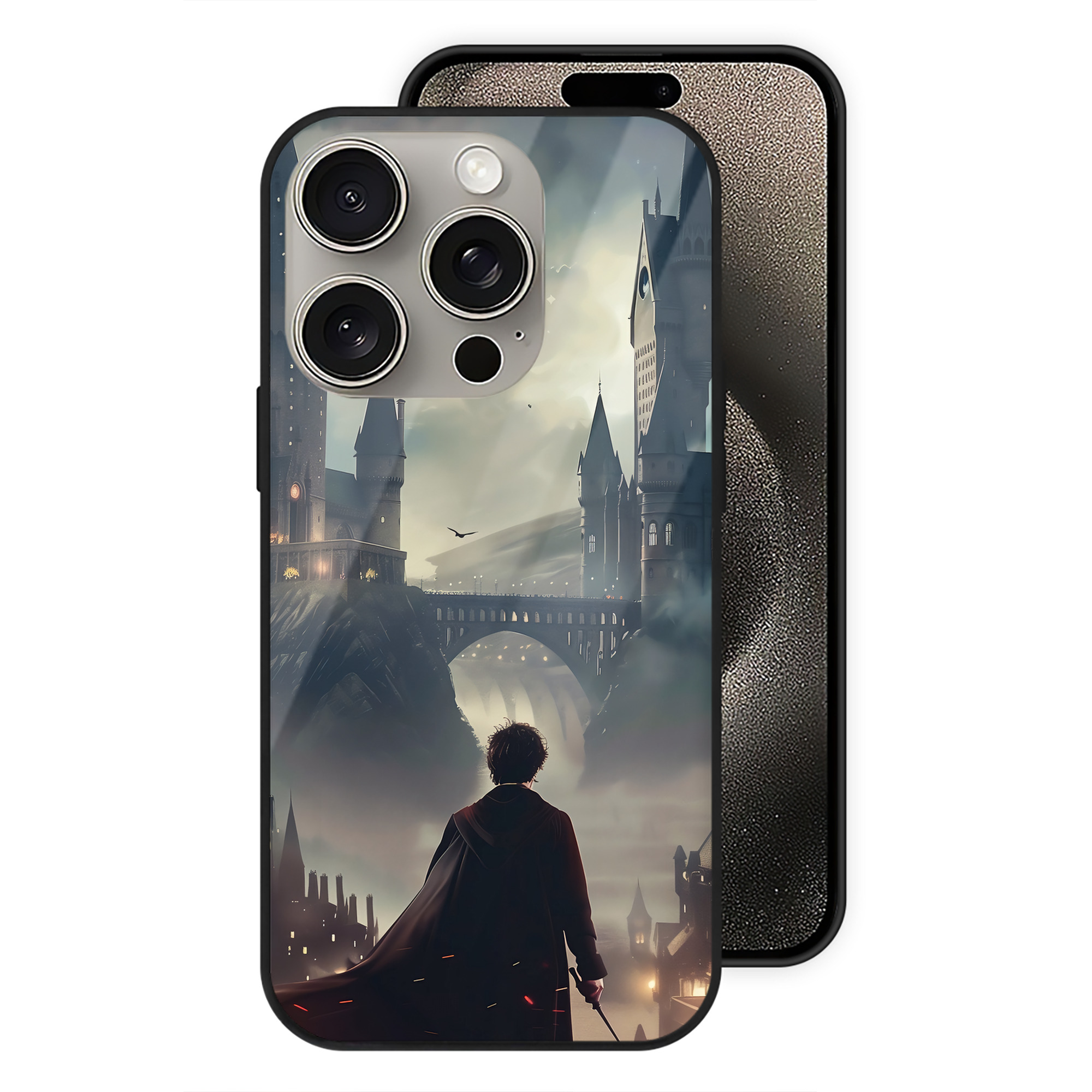 （画像用） Harry Potter ハリー・ポッターシリーズ 【iPhone15Pro対応】スマホケース 耐衝撃＆黄変防止 背面ガラス