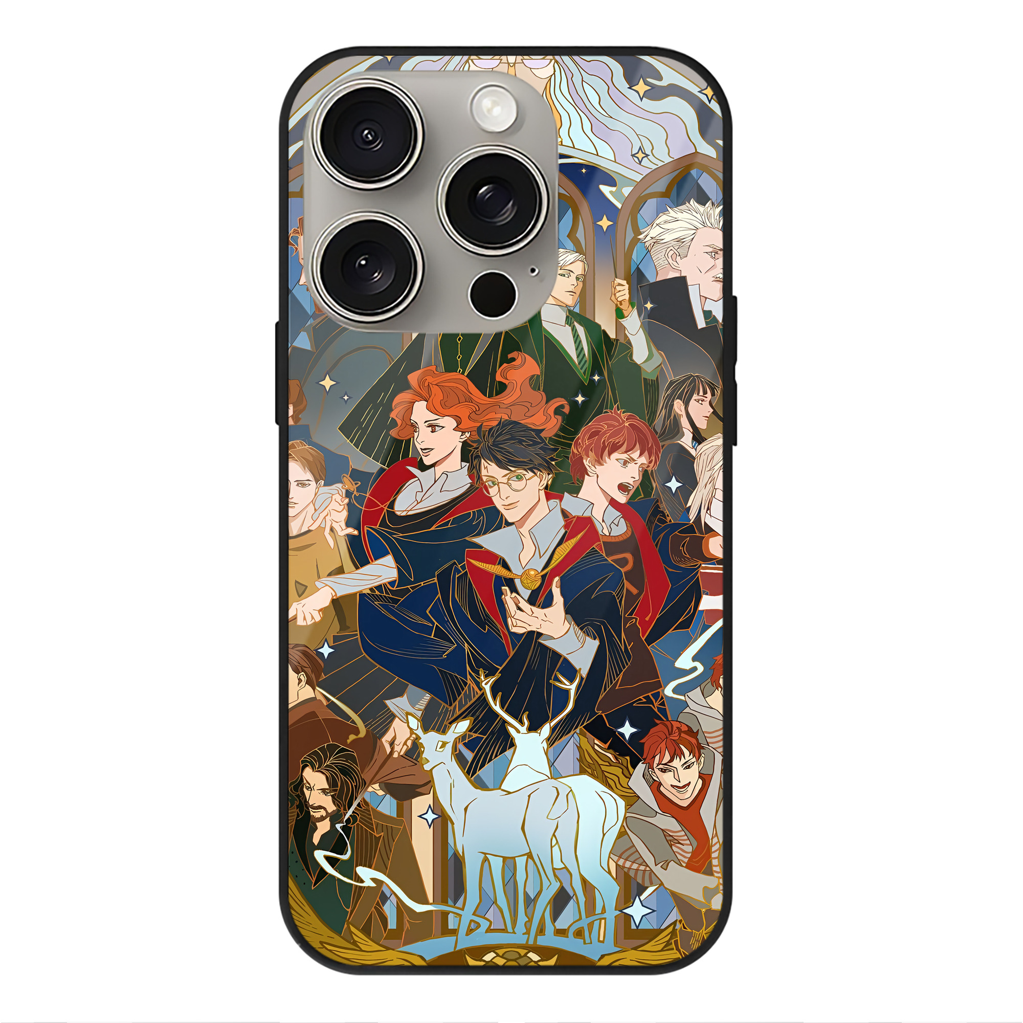 （画像用） Harry Potter ハリー・ポッターシリーズ 【iPhone15Pro対応】スマホケース 耐衝撃＆黄変防止 背面ガラス
