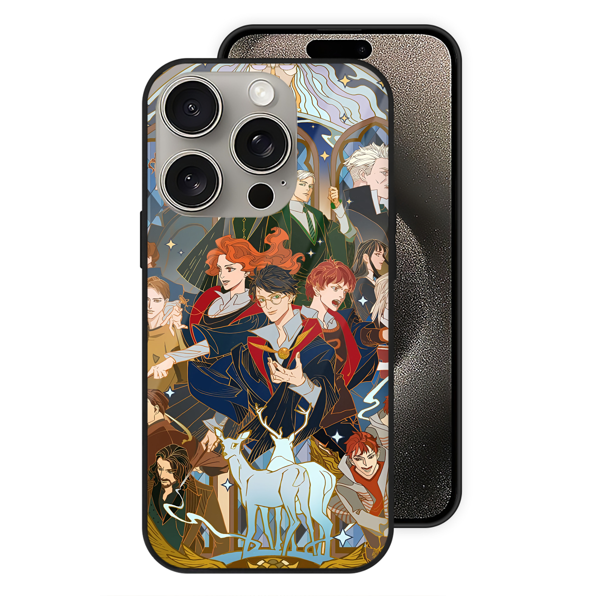 （画像用） Harry Potter ハリー・ポッターシリーズ 【iPhone15Pro対応】スマホケース 耐衝撃＆黄変防止 背面ガラス