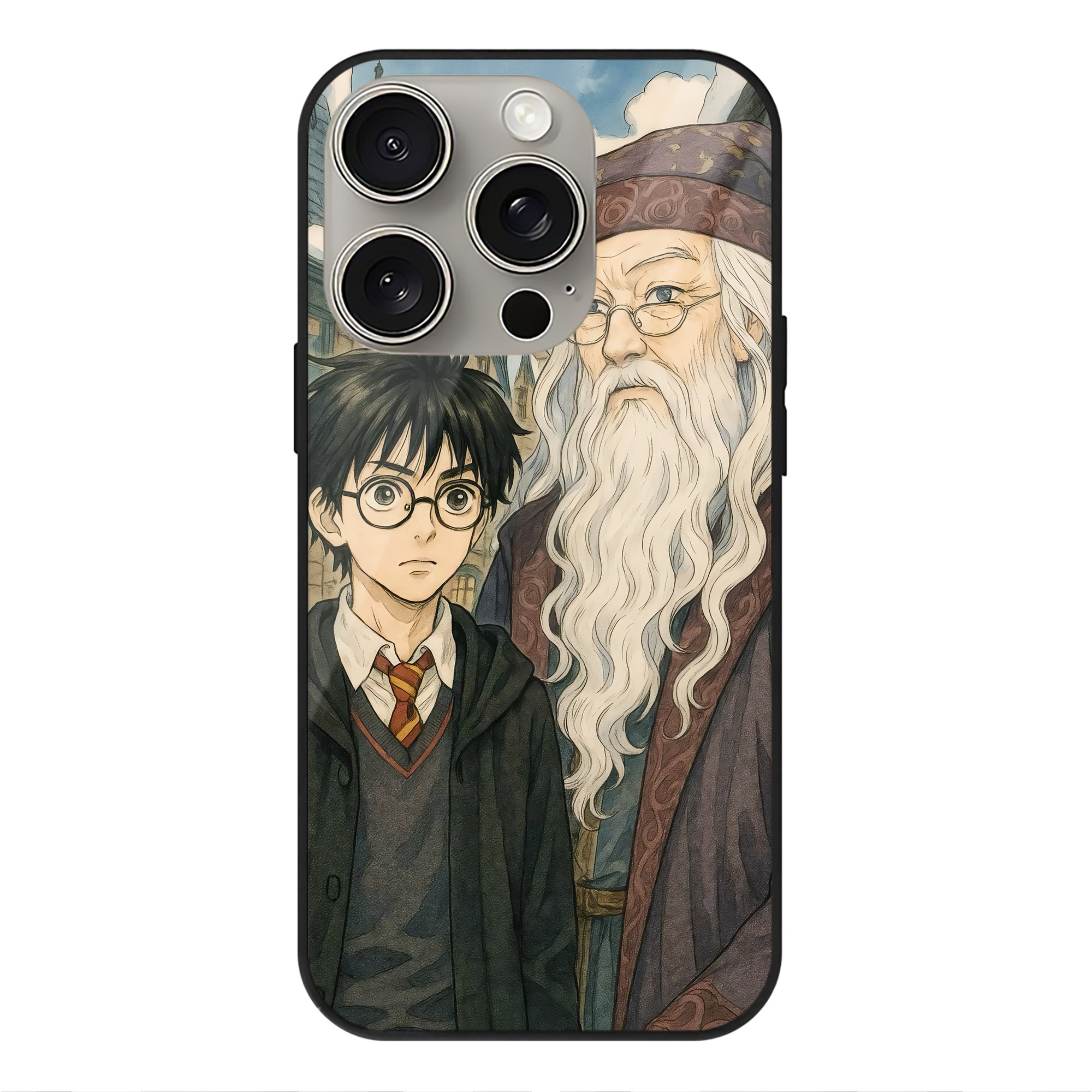 （画像用） Harry Potter ハリー・ポッターシリーズ 【iPhone15Pro対応】スマホケース 耐衝撃＆黄変防止 背面ガラス