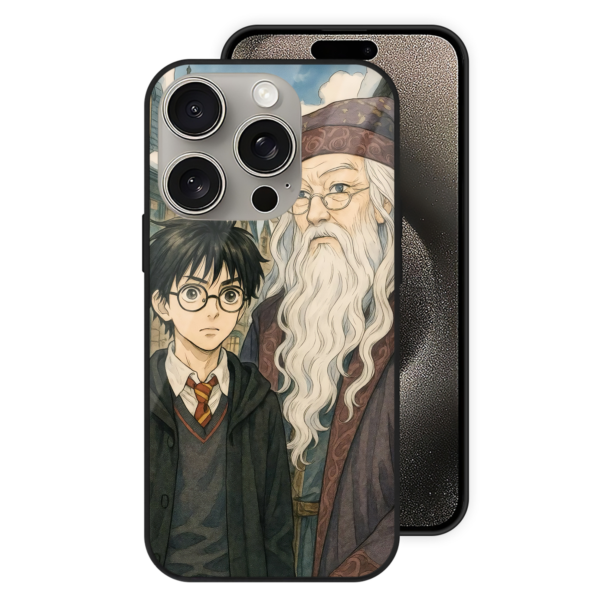 （画像用） Harry Potter ハリー・ポッターシリーズ 【iPhone15Pro対応】スマホケース 耐衝撃＆黄変防止 背面ガラス