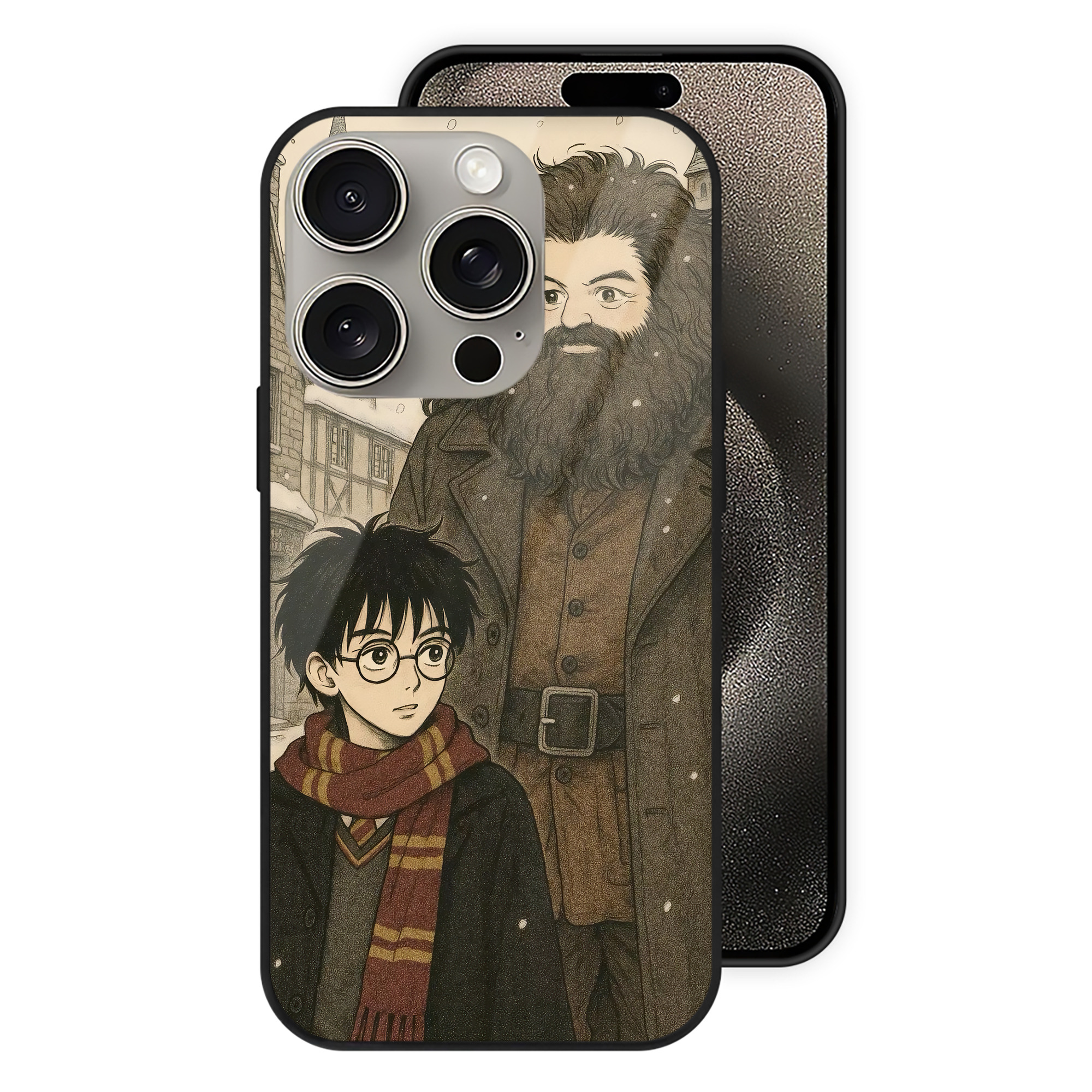 （画像用） Harry Potter ハリー・ポッターシリーズ 【iPhone15Pro対応】スマホケース 耐衝撃＆黄変防止 背面ガラス