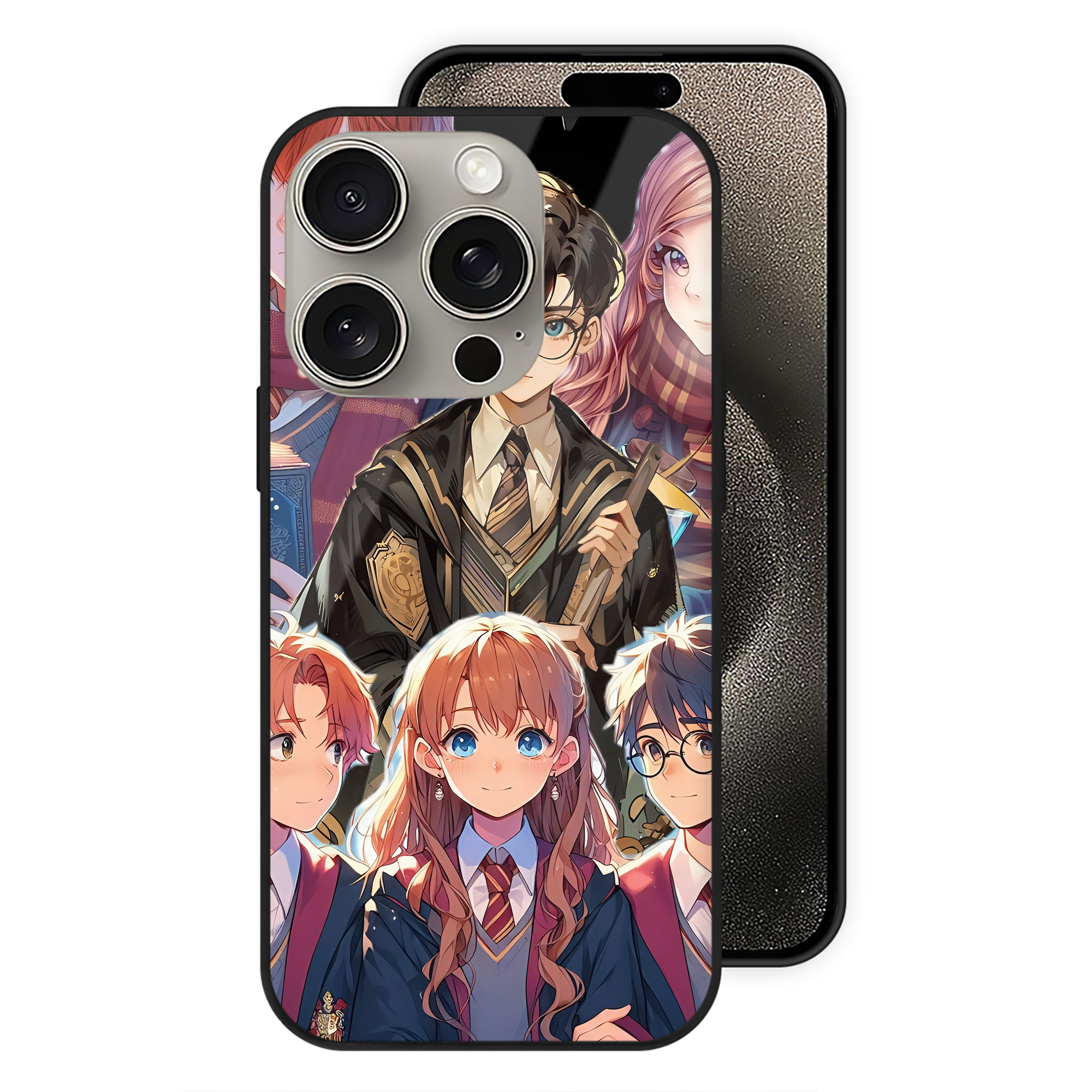 （画像用） Harry Potter ハリー・ポッターシリーズ 【iPhone15Pro対応】スマホケース 耐衝撃＆黄変防止 背面ガラス