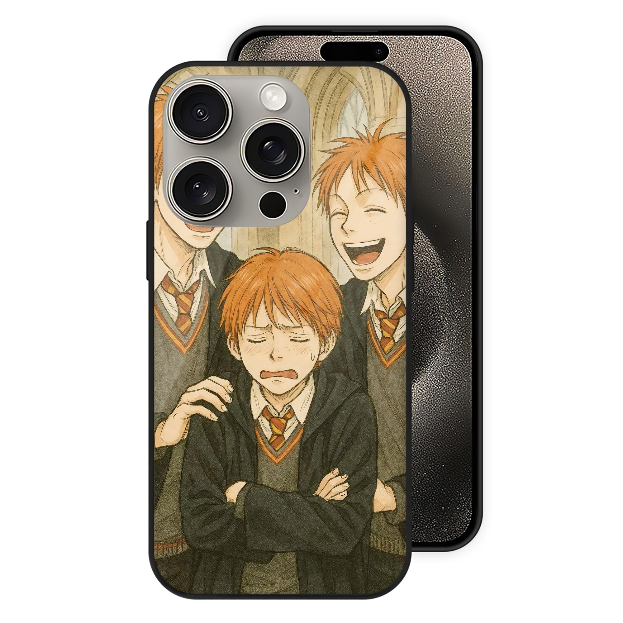 （画像用） Harry Potter ハリー・ポッターシリーズ 【iPhone15Pro対応】スマホケース 耐衝撃＆黄変防止 背面ガラス