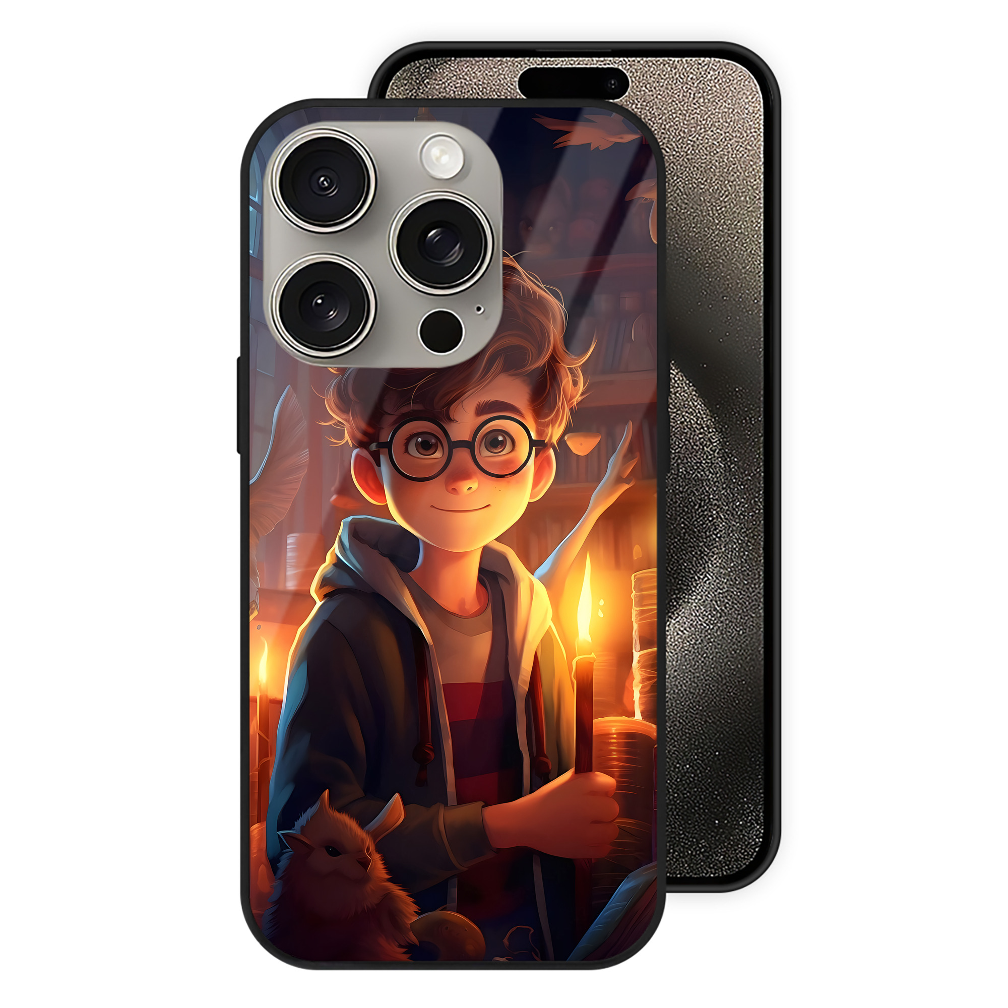 （画像用） Harry Potter ハリー・ポッターシリーズ 【iPhone15Pro対応】スマホケース 耐衝撃＆黄変防止 背面ガラス