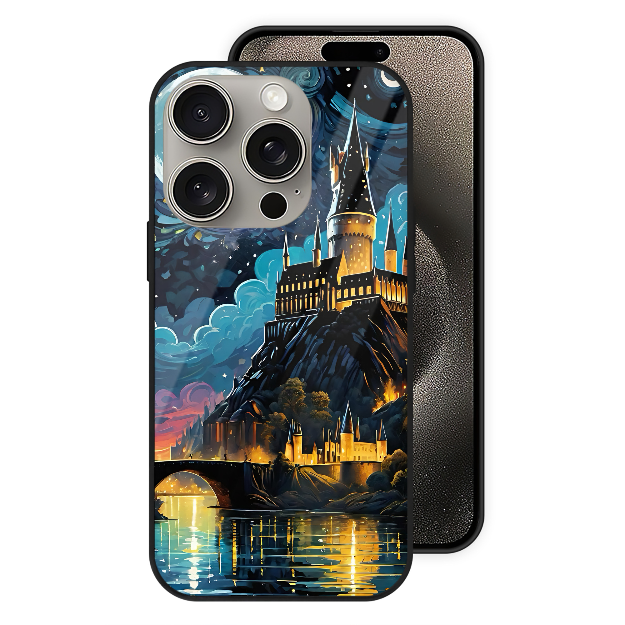 （画像用） Harry Potter ハリー・ポッターシリーズ 【iPhone15Pro対応】スマホケース 耐衝撃＆黄変防止 背面ガラス