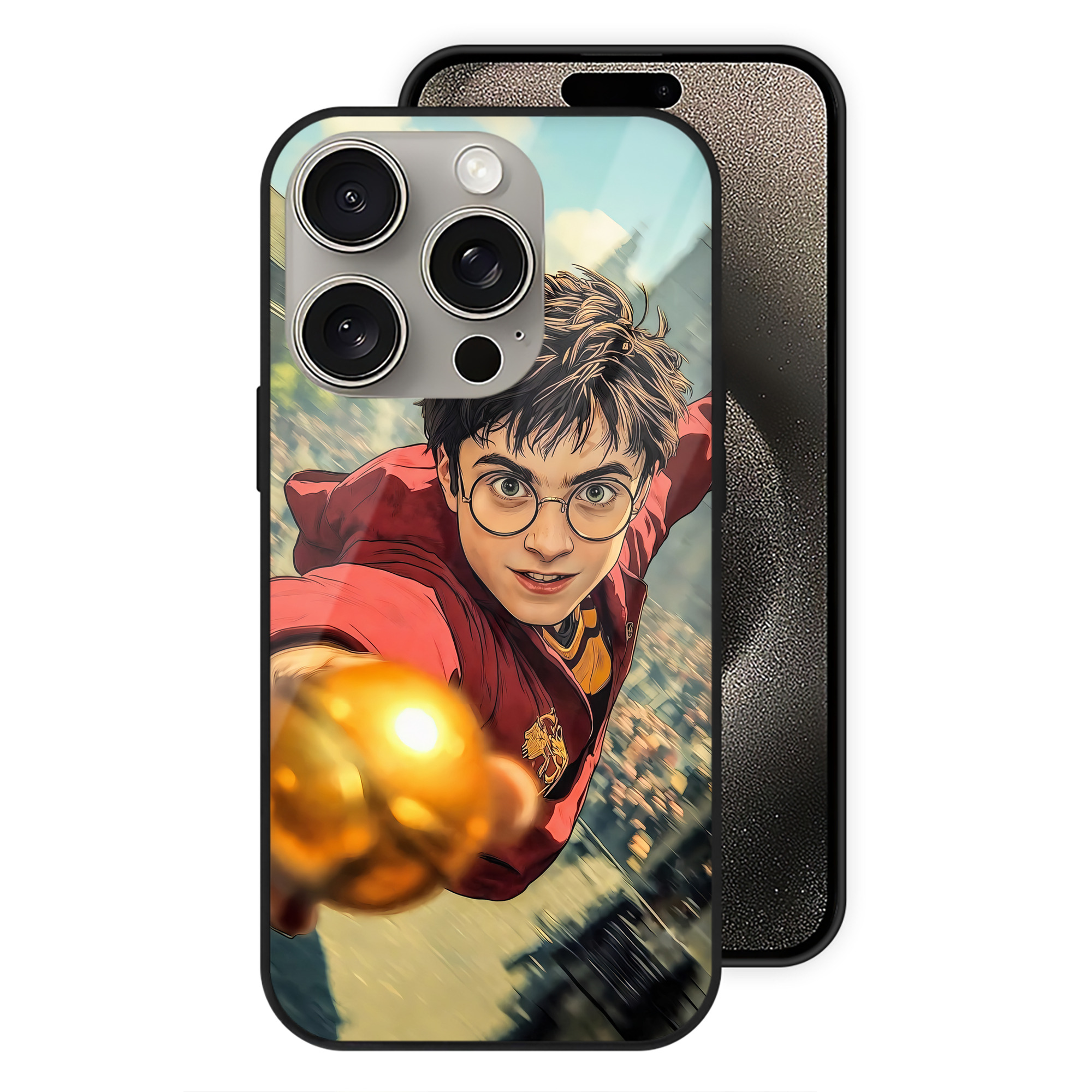 （画像用） Harry Potter ハリー・ポッターシリーズ 【iPhone15Pro対応】スマホケース 耐衝撃＆黄変防止 背面ガラス