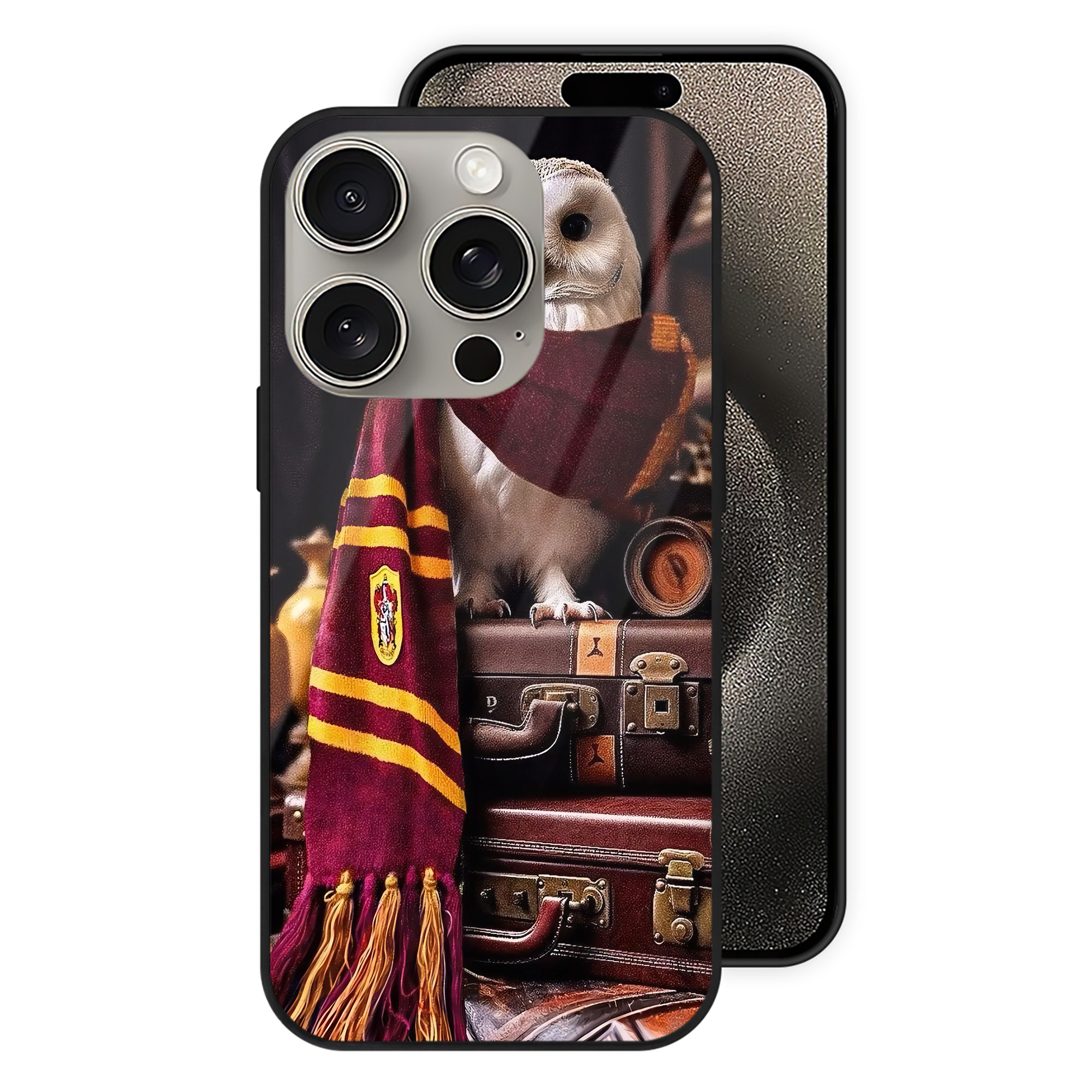 （画像用） Harry Potter ハリー・ポッターシリーズ 【iPhone15Pro対応】スマホケース 耐衝撃＆黄変防止 背面ガラス