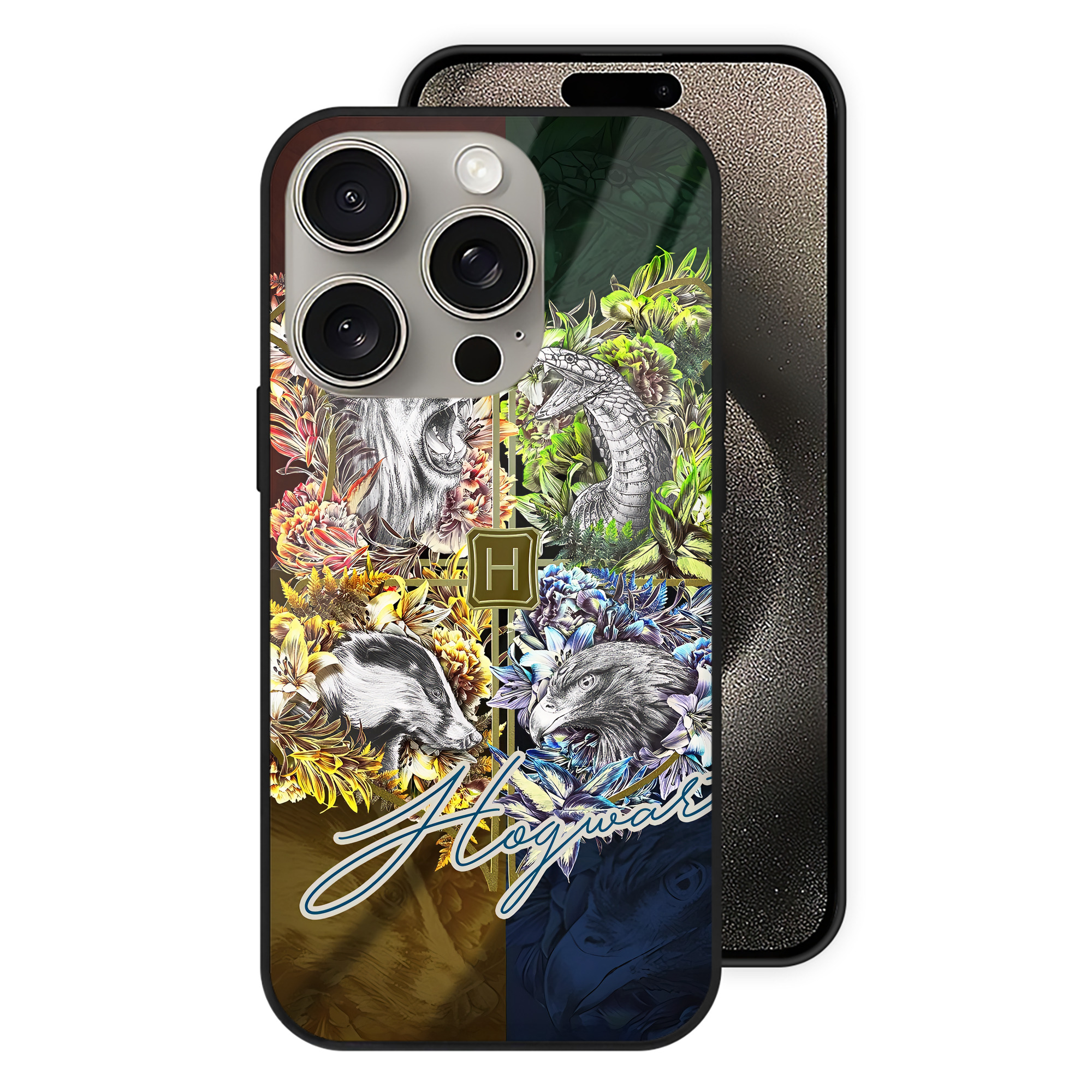 （画像用） Harry Potter ハリー・ポッターシリーズ 【iPhone15Pro対応】スマホケース 耐衝撃＆黄変防止 背面ガラス