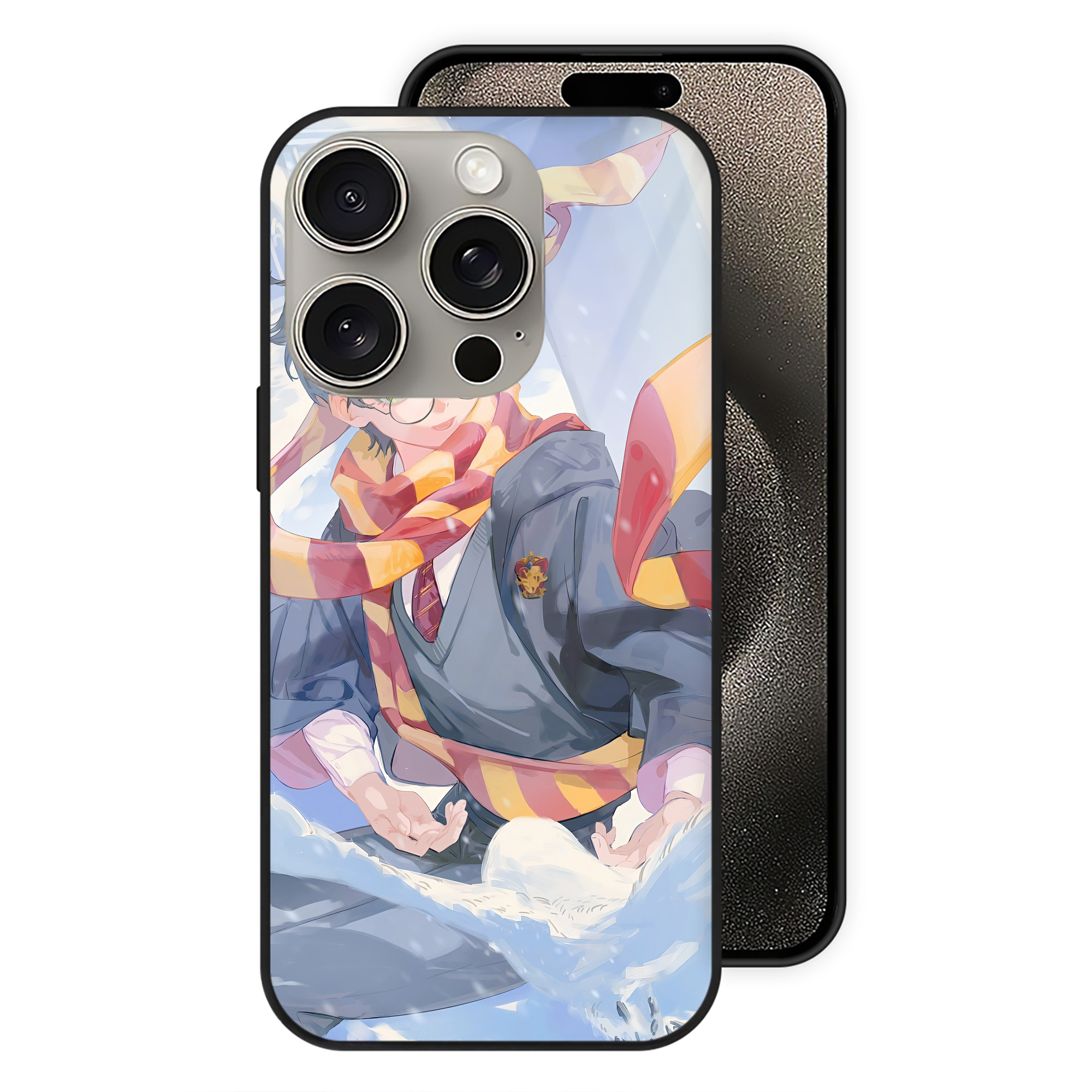 （画像用） Harry Potter ハリー・ポッターシリーズ 【iPhone15Pro対応】スマホケース 耐衝撃＆黄変防止 背面ガラス