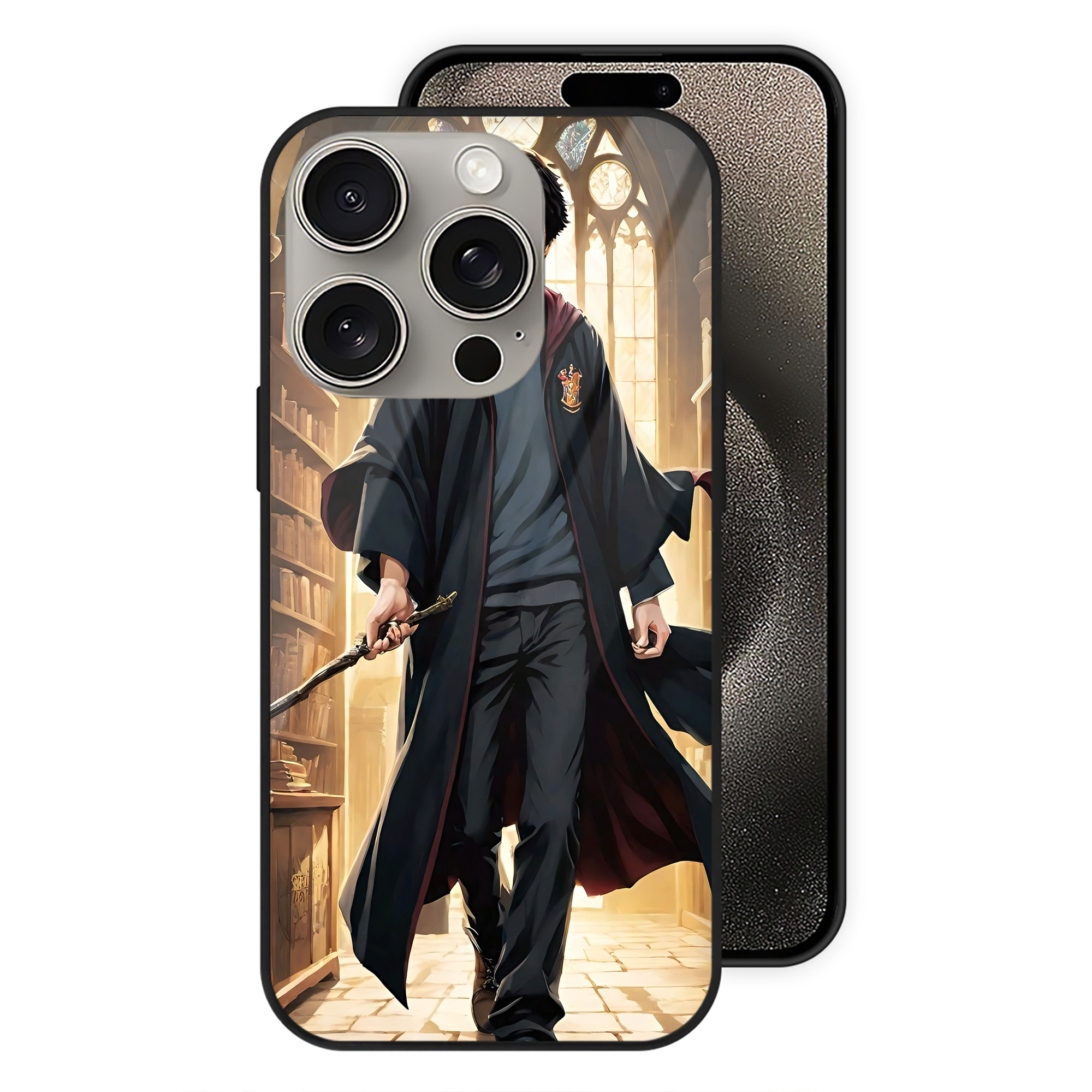 （画像用） Harry Potter ハリー・ポッターシリーズ 【iPhone15Pro対応】スマホケース 耐衝撃＆黄変防止 背面ガラス