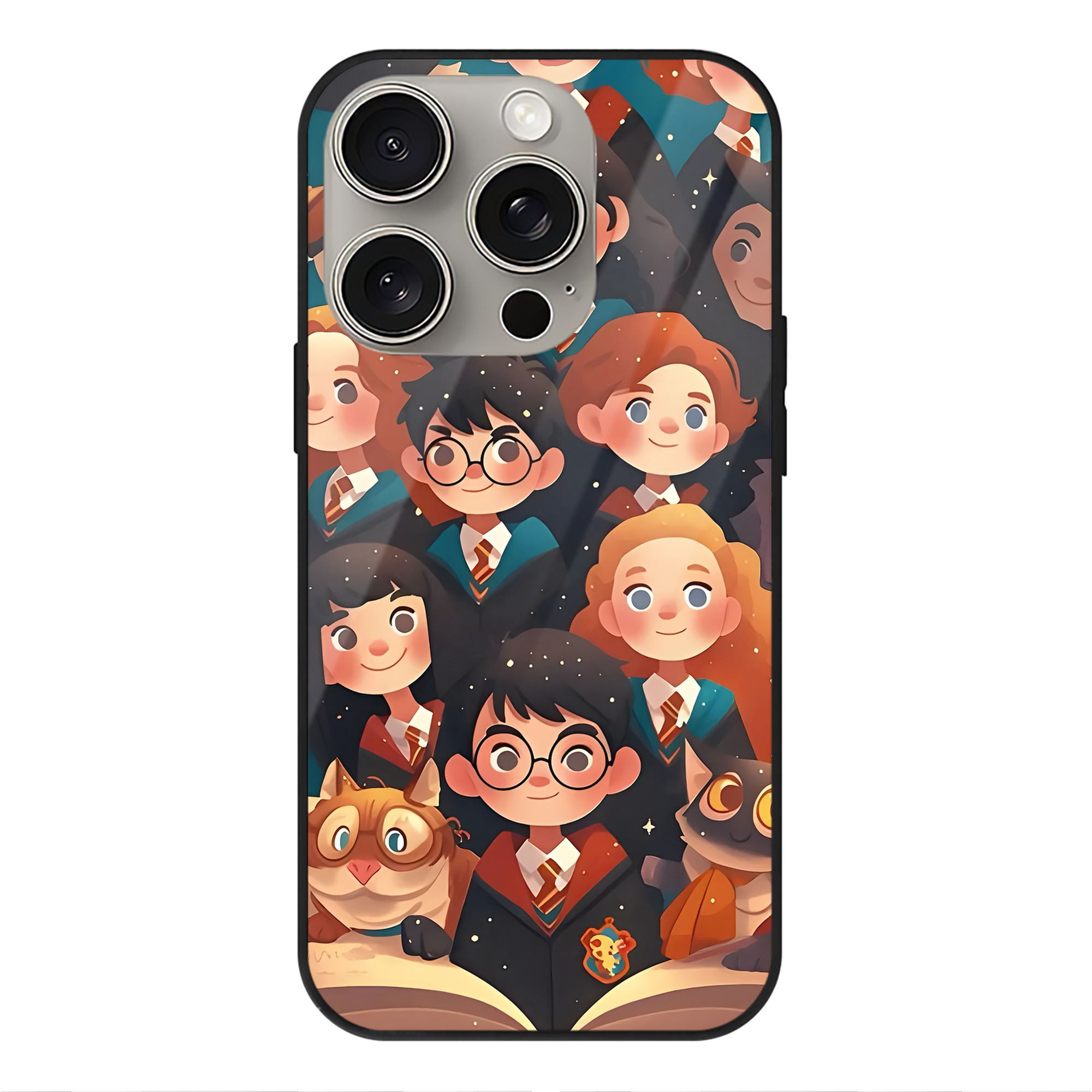 （画像用） Harry Potter ハリー・ポッターシリーズ 【iPhone15Pro対応】スマホケース 耐衝撃＆黄変防止 背面ガラス