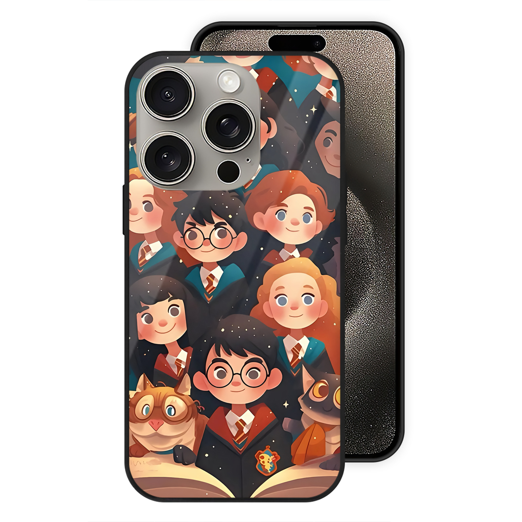 （画像用） Harry Potter ハリー・ポッターシリーズ 【iPhone15Pro対応】スマホケース 耐衝撃＆黄変防止 背面ガラス