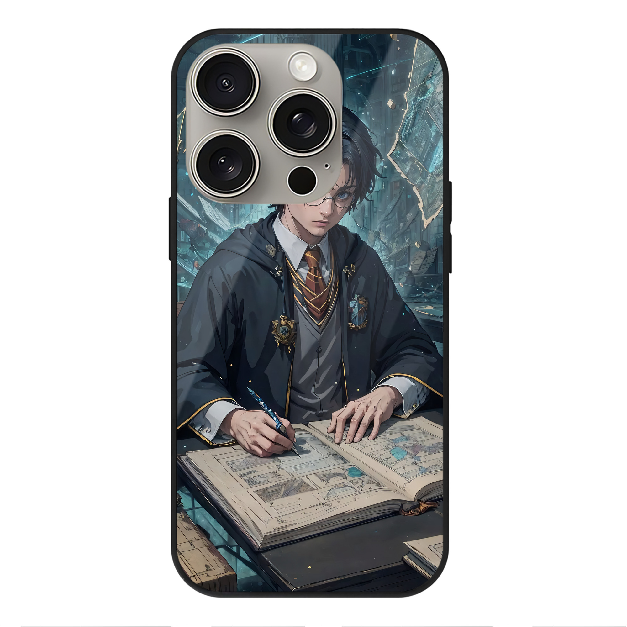 （画像用） Harry Potter ハリー・ポッターシリーズ 【iPhone15Pro対応】スマホケース 耐衝撃＆黄変防止 背面ガラス