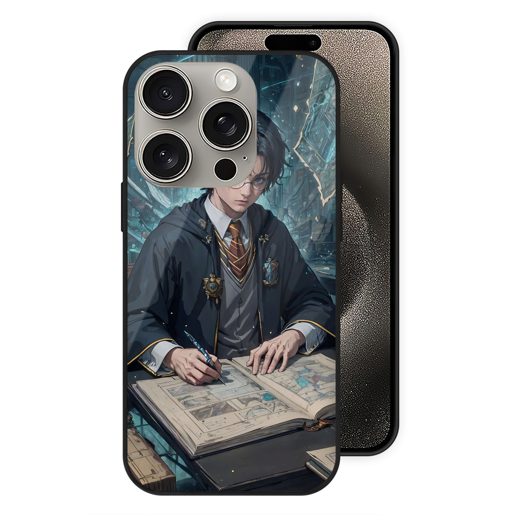 （画像用） Harry Potter ハリー・ポッターシリーズ 【iPhone15Pro対応】スマホケース 耐衝撃＆黄変防止 背面ガラス
