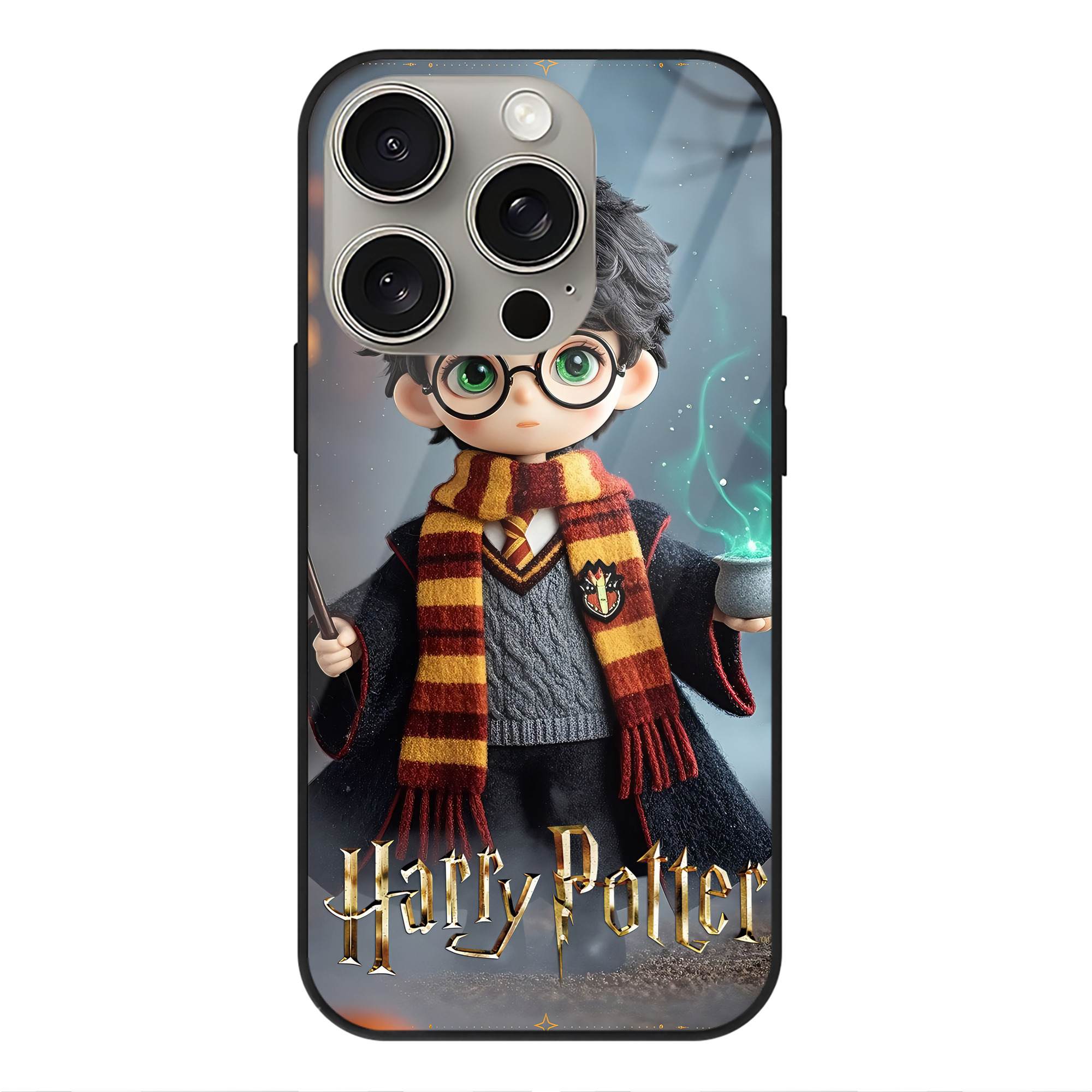 （画像用） Harry Potter ハリー・ポッターシリーズ 【iPhone15Pro対応】スマホケース 耐衝撃＆黄変防止 背面ガラス