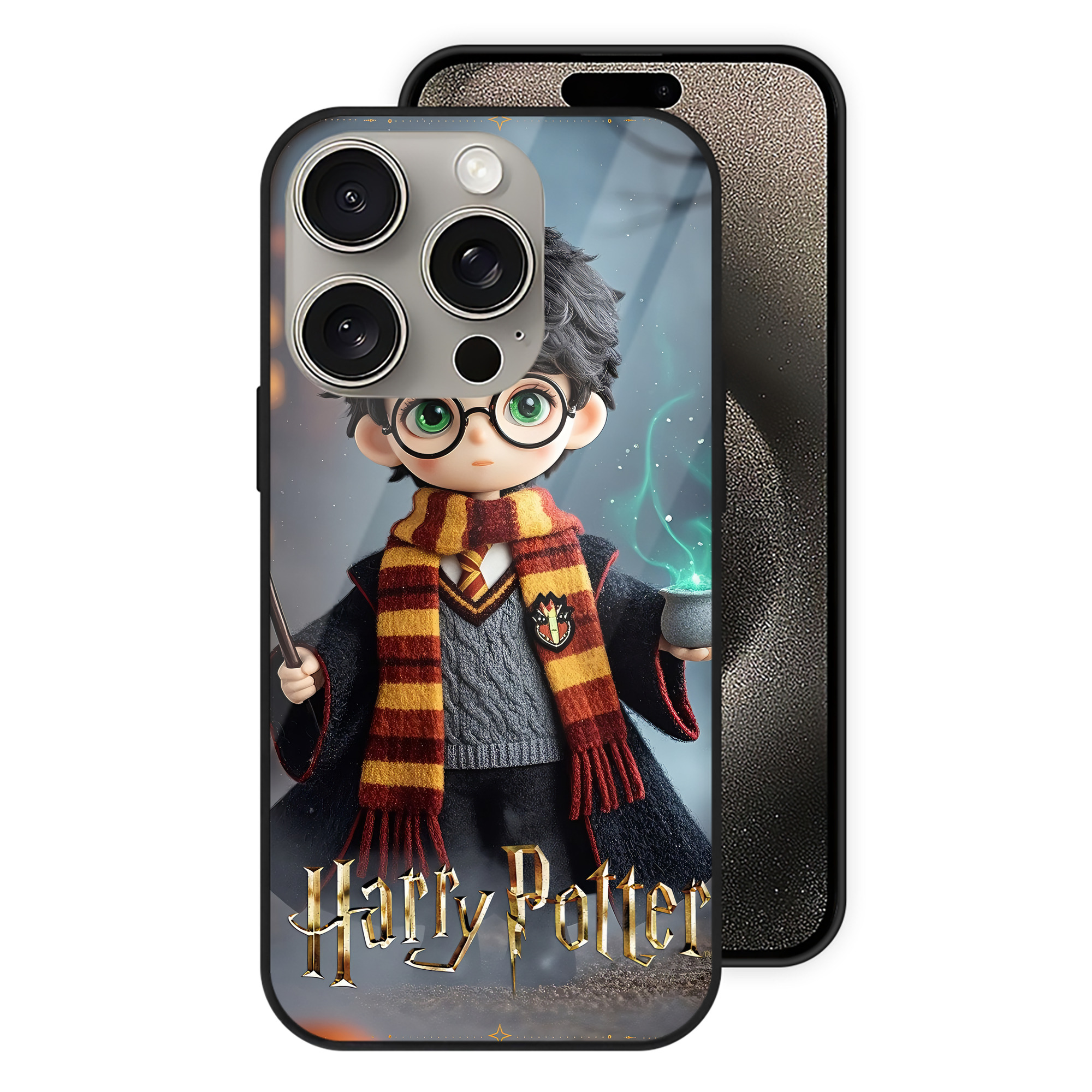 （画像用） Harry Potter ハリー・ポッターシリーズ 【iPhone15Pro対応】スマホケース 耐衝撃＆黄変防止 背面ガラス