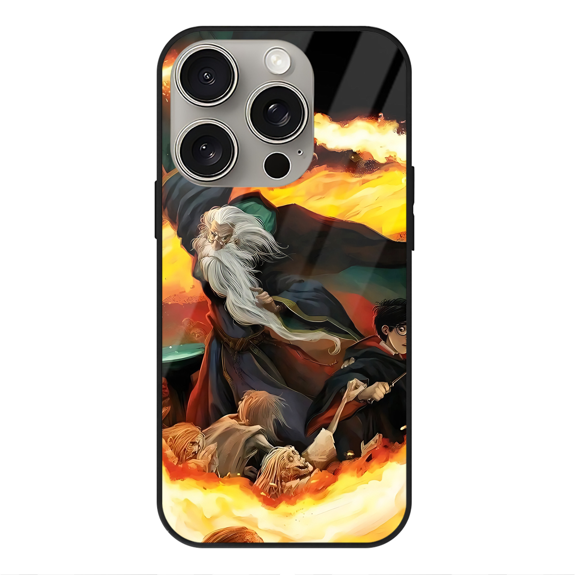 （画像用） Harry Potter ハリー・ポッターシリーズ 【iPhone15Pro対応】スマホケース 耐衝撃＆黄変防止 背面ガラス