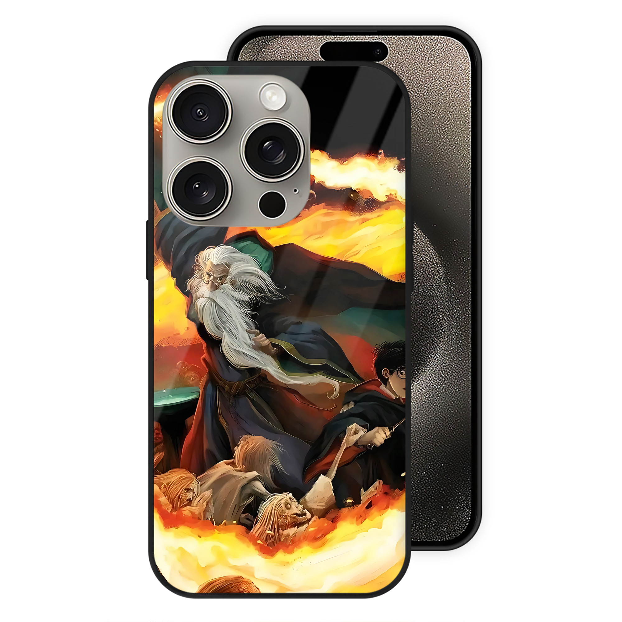 （画像用） Harry Potter ハリー・ポッターシリーズ 【iPhone15Pro対応】スマホケース 耐衝撃＆黄変防止 背面ガラス