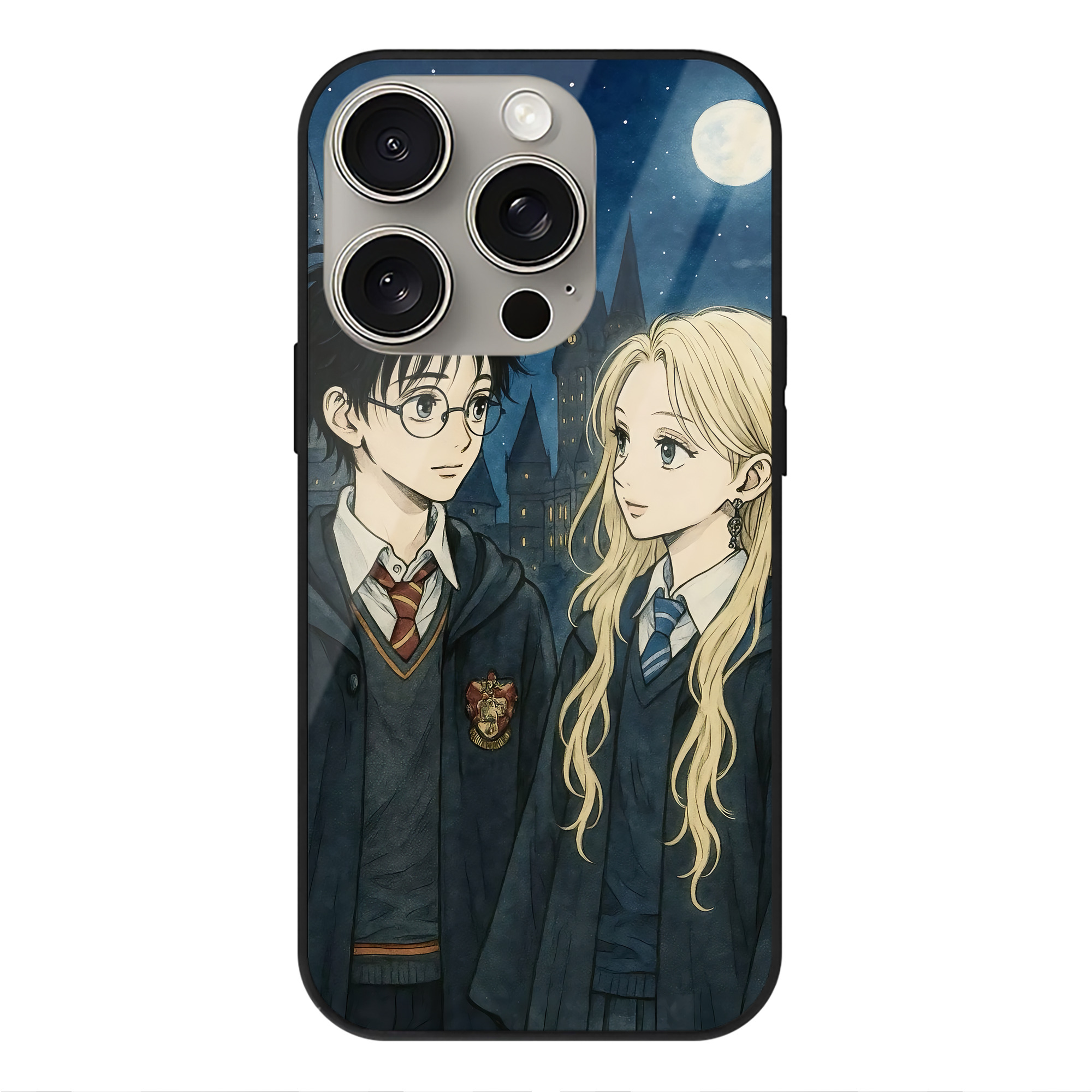 （画像用） Harry Potter ハリー・ポッターシリーズ 【iPhone15Pro対応】スマホケース 耐衝撃＆黄変防止 背面ガラス