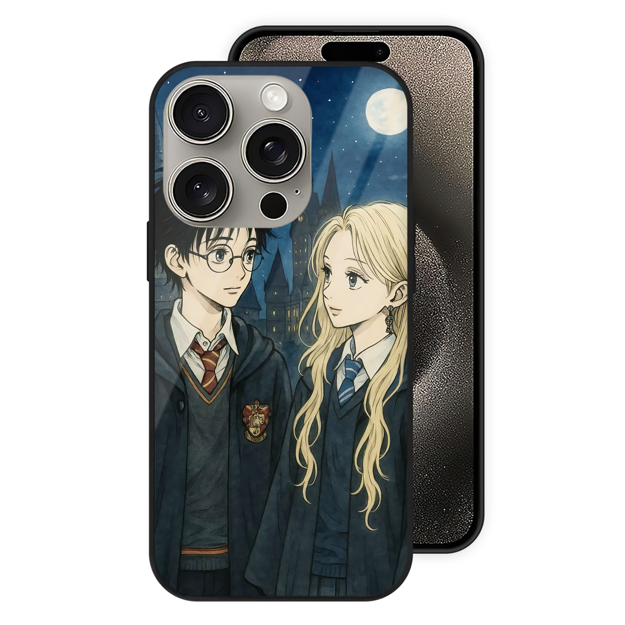 （画像用） Harry Potter ハリー・ポッターシリーズ 【iPhone15Pro対応】スマホケース 耐衝撃＆黄変防止 背面ガラス