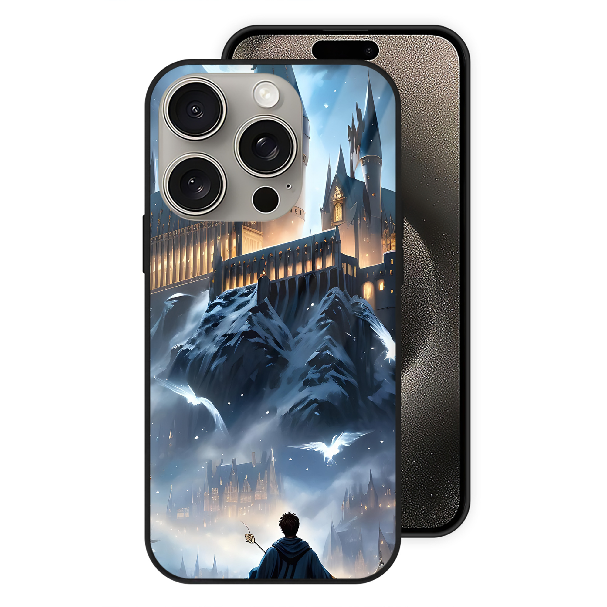 （画像用） Harry Potter ハリー・ポッターシリーズ 【iPhone15Pro対応】スマホケース 耐衝撃＆黄変防止 背面ガラス