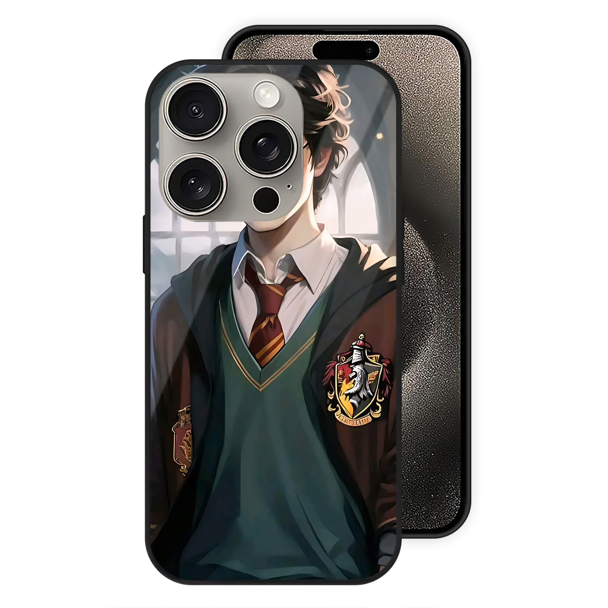 （画像用） Harry Potter ハリー・ポッターシリーズ 【iPhone15Pro対応】スマホケース 耐衝撃＆黄変防止 背面ガラス
