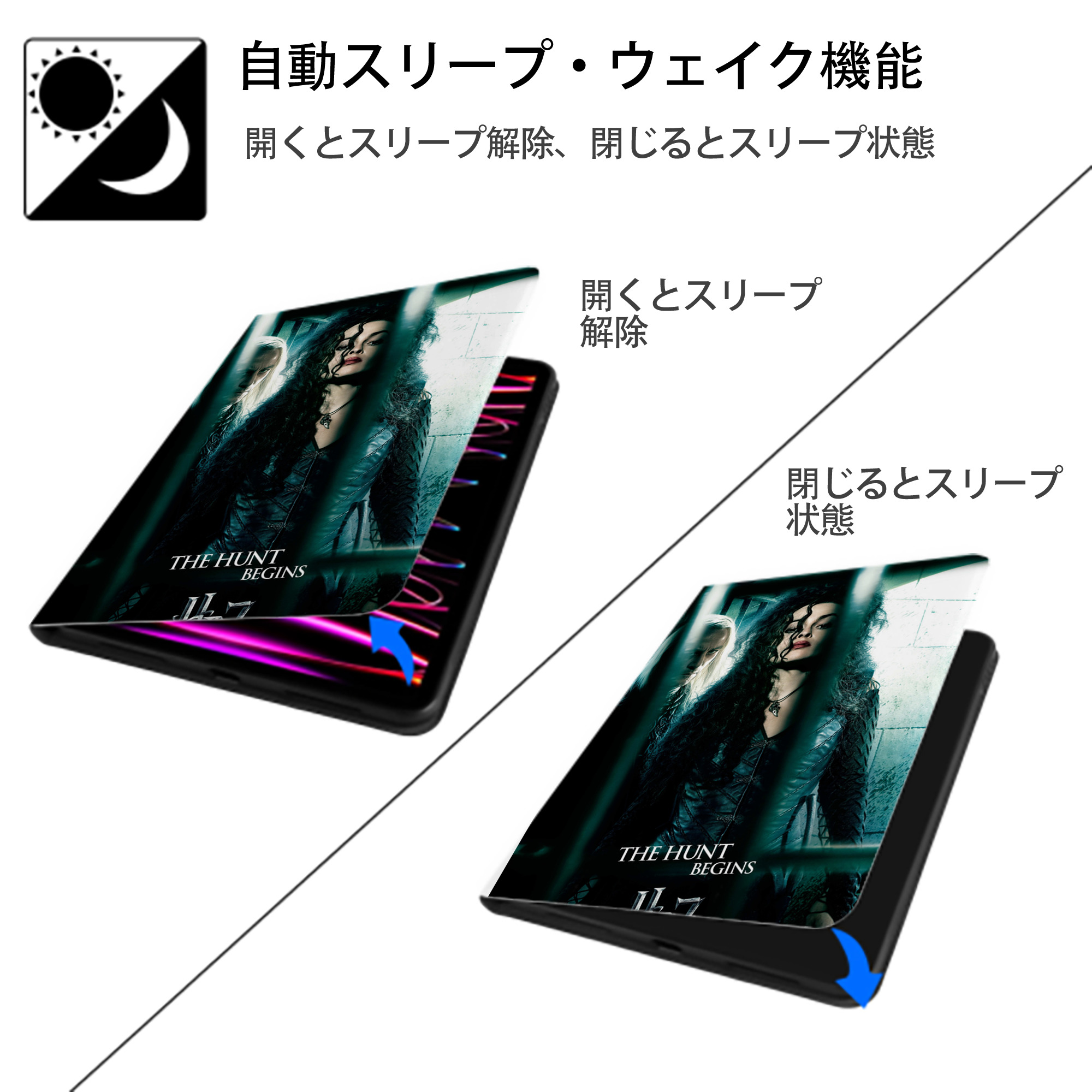 Harry Potter ハリー・ポッターシリーズ IPad ケース ペン収納付き 三つ折りスタンド PUレザー×シリコン 対応機種9.5/10.5/10.9インチ