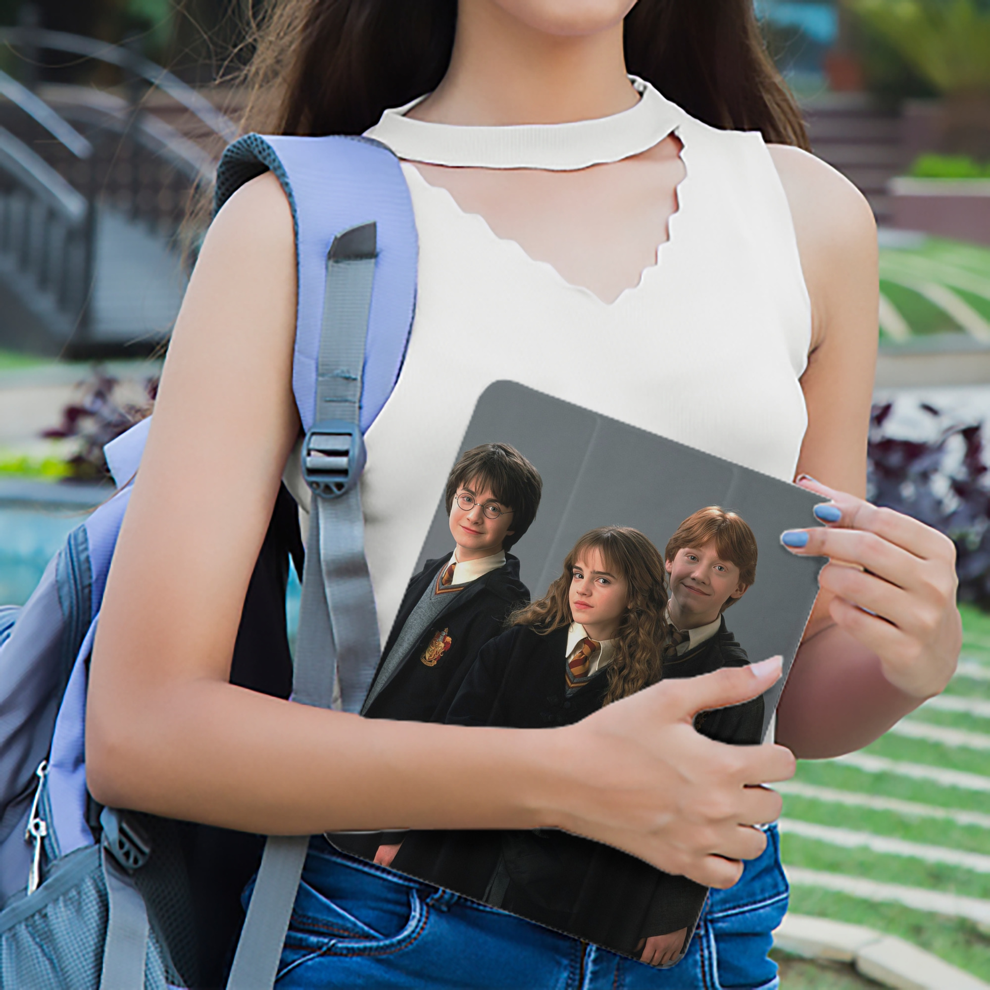 Harry Potter ハリー・ポッターシリーズ IPad ケース ペン収納付き 三つ折りスタンド PUレザー×シリコン 対応機種9.5/10.5/10.9インチ