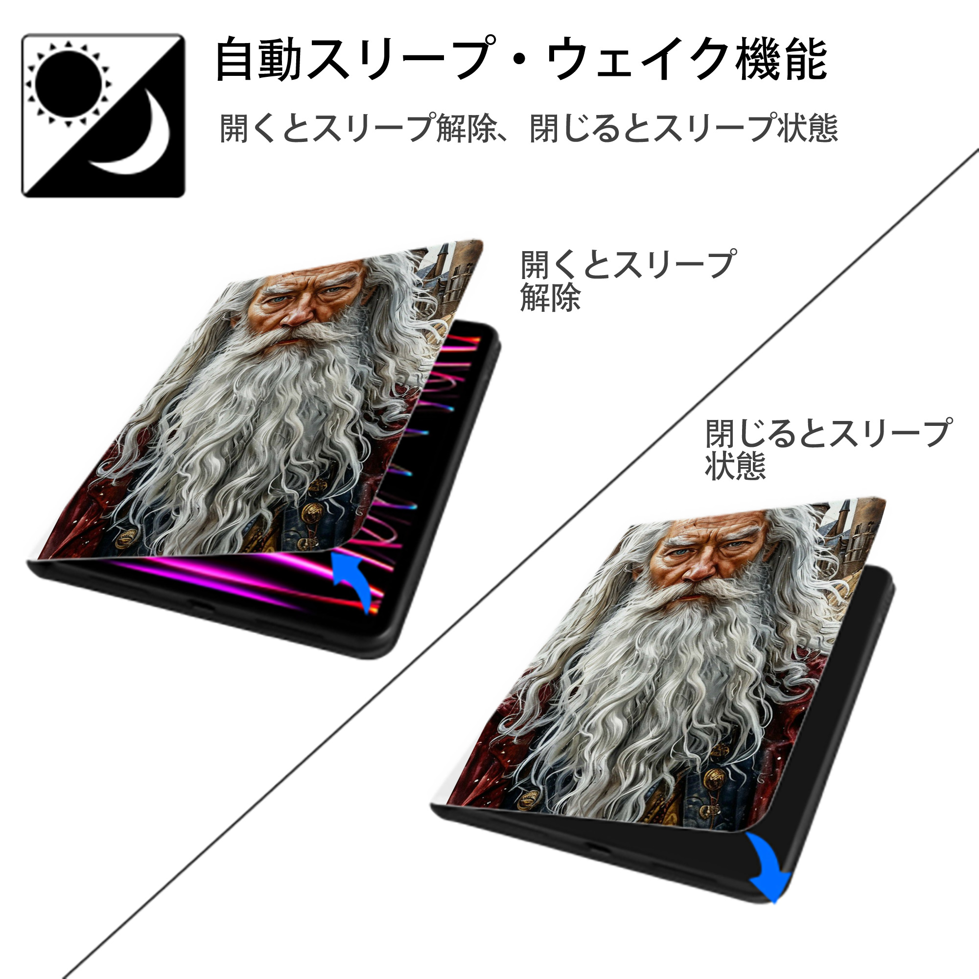 Harry Potter ハリー・ポッターシリーズ IPad ケース ペン収納付き 三つ折りスタンド PUレザー×シリコン 対応機種9.5/10.5/10.9インチ