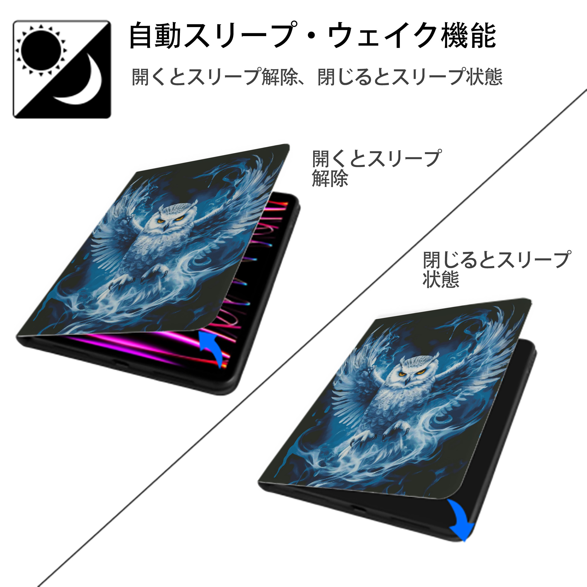 Harry Potter ハリー・ポッターシリーズ IPad ケース ペン収納付き 三つ折りスタンド PUレザー×シリコン 対応機種9.5/10.5/10.9インチ
