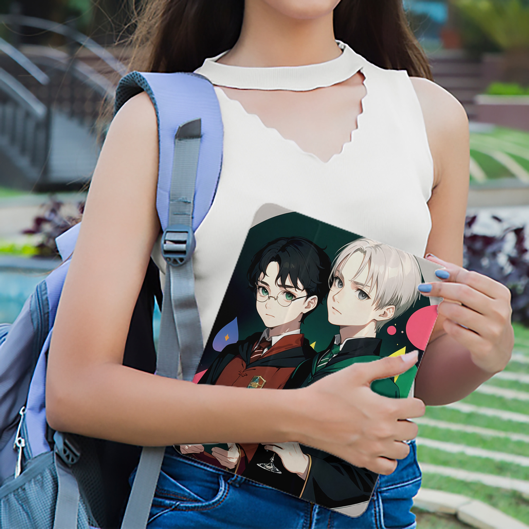 Harry Potter ハリー・ポッターシリーズ IPad ケース ペン収納付き 三つ折りスタンド PUレザー×シリコン 対応機種9.5/10.5/10.9インチ