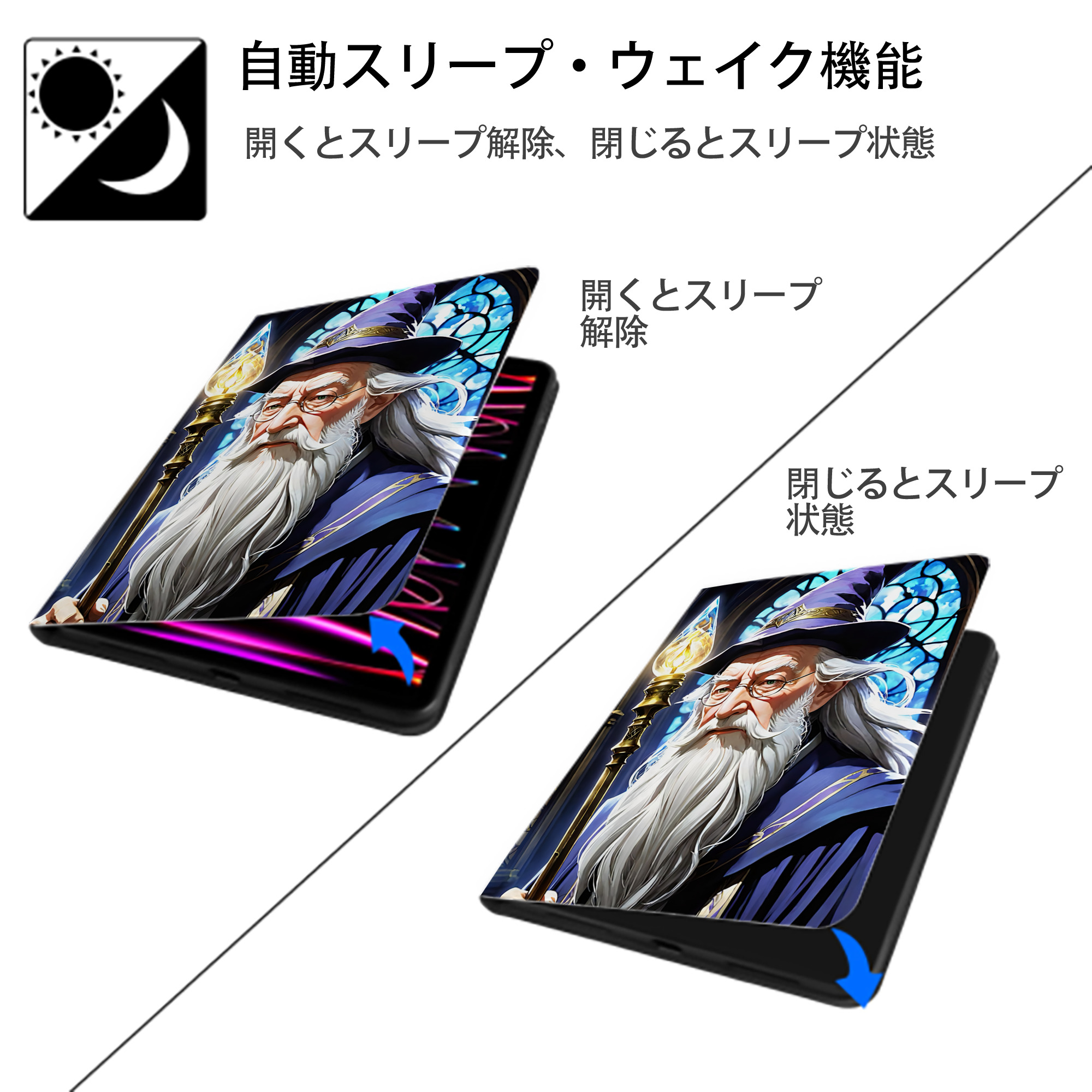 Harry Potter ハリー・ポッターシリーズ IPad ケース ペン収納付き 三つ折りスタンド PUレザー×シリコン 対応機種9.5/10.5/10.9インチ