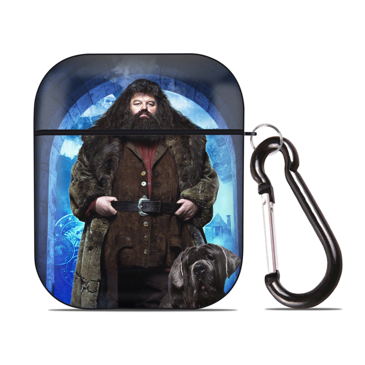 （画像用） Harry Potter ハリー・ポッターシリーズ AirPods 第2世代保護ケース ハードシェル ブラック 耐衝撃・防指紋・カラビナ付き