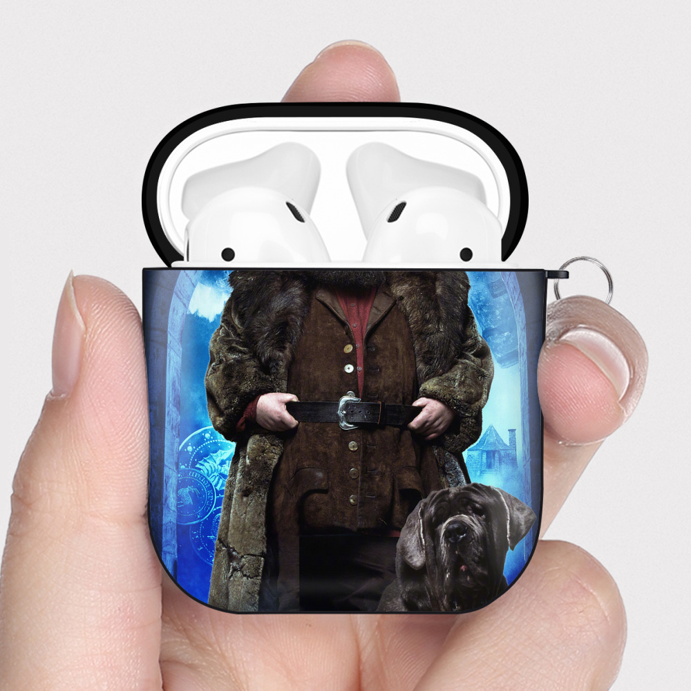 （画像用） Harry Potter ハリー・ポッターシリーズ AirPods 第2世代保護ケース ハードシェル ブラック 耐衝撃・防指紋・カラビナ付き