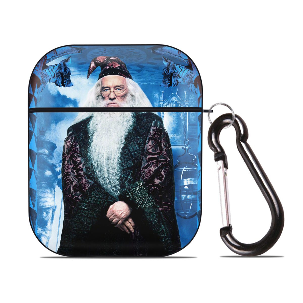 （画像用） Harry Potter ハリー・ポッターシリーズ AirPods 第2世代保護ケース ハードシェル ブラック 耐衝撃・防指紋・カラビナ付き