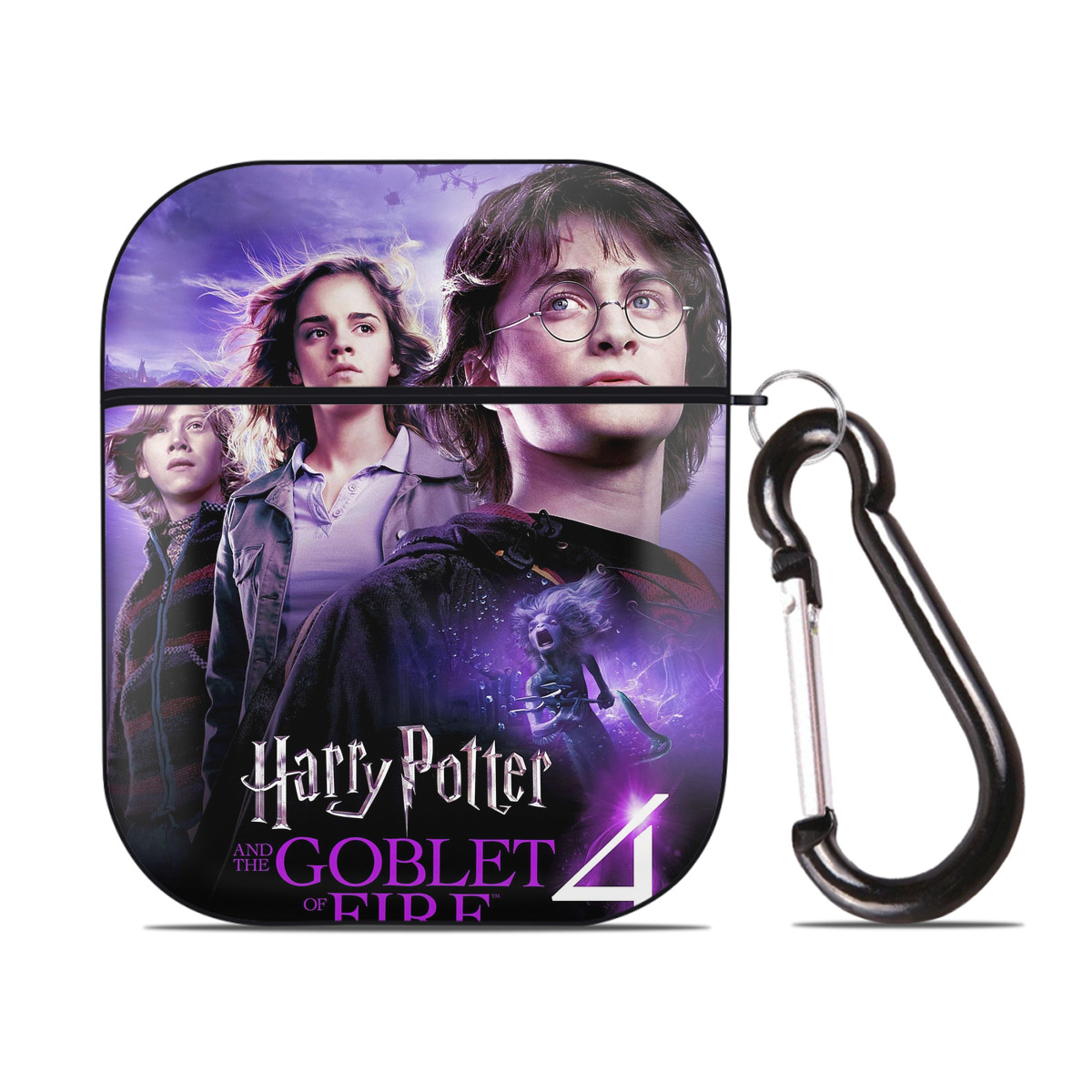（画像用） Harry Potter ハリー・ポッターシリーズ AirPods 第2世代保護ケース ハードシェル ブラック 耐衝撃・防指紋・カラビナ付き