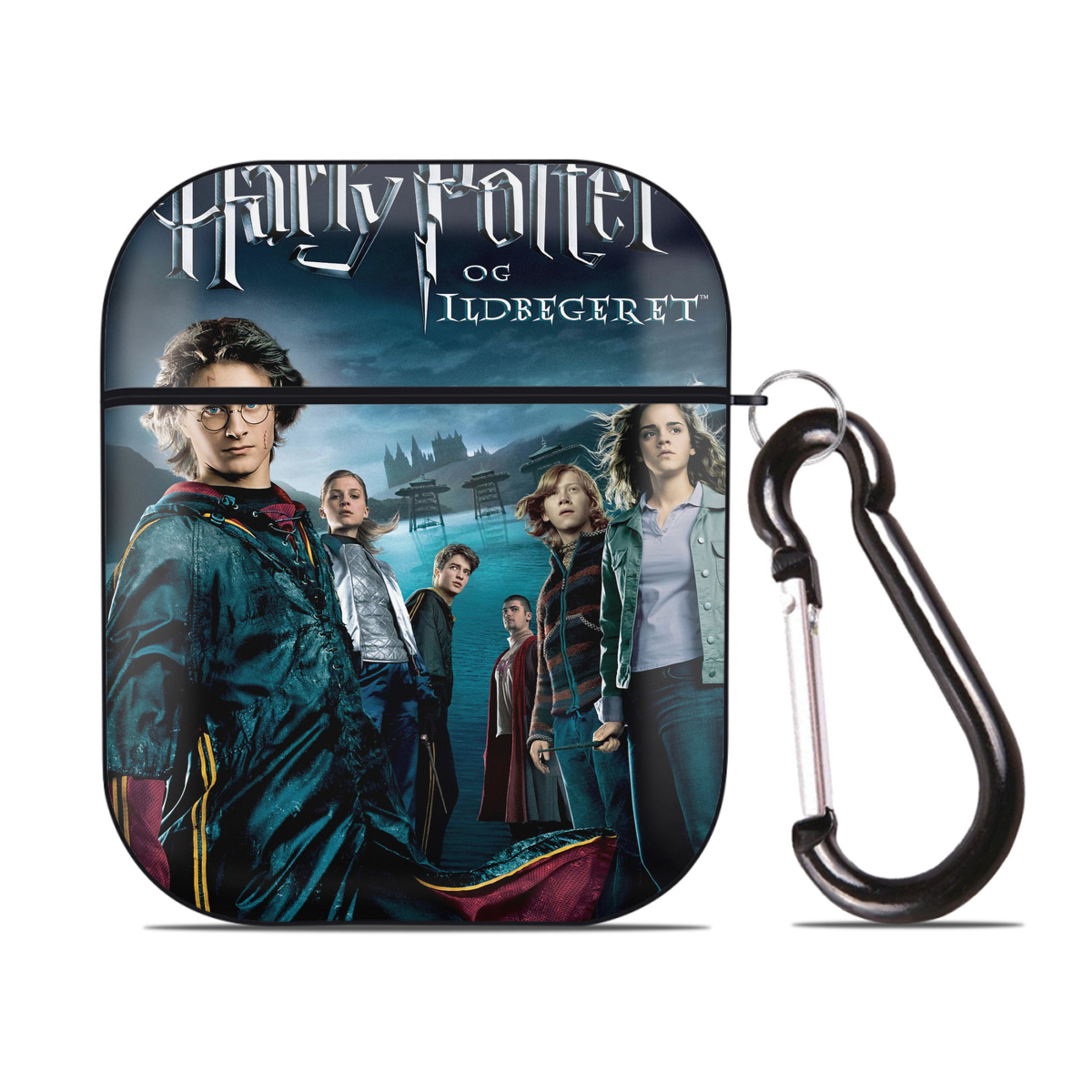 （画像用） Harry Potter ハリー・ポッターシリーズ AirPods 第2世代保護ケース ハードシェル ブラック 耐衝撃・防指紋・カラビナ付き