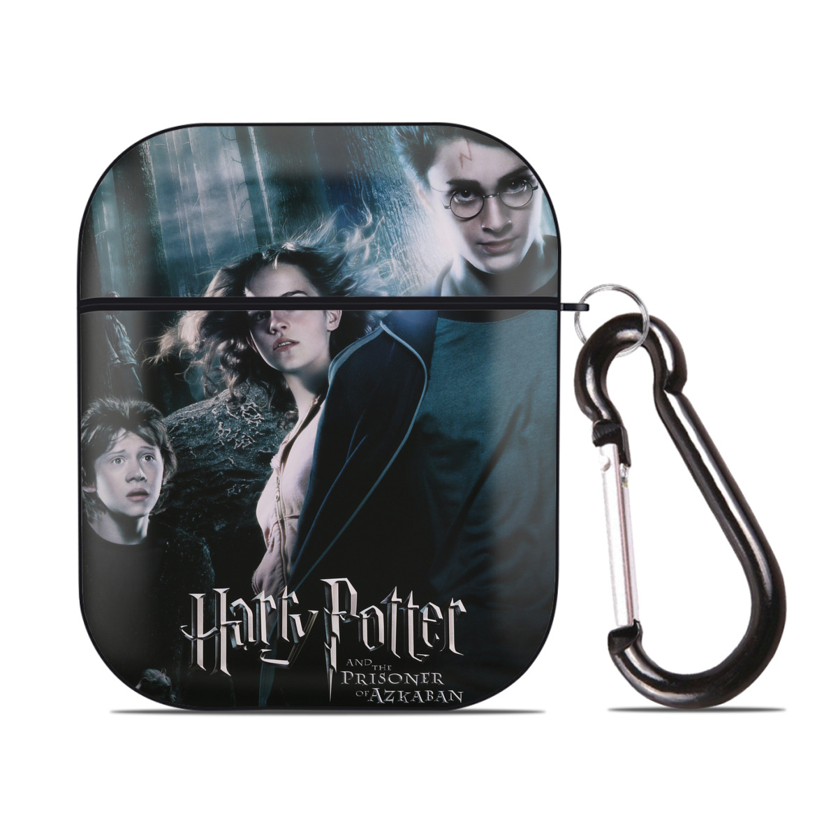 （画像用） Harry Potter ハリー・ポッターシリーズ AirPods 第2世代保護ケース ハードシェル ブラック 耐衝撃・防指紋・カラビナ付き