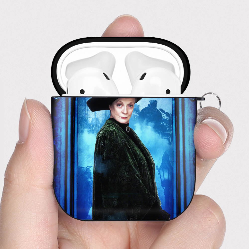 （画像用） Harry Potter ハリー・ポッターシリーズ AirPods 第2世代保護ケース ハードシェル ブラック 耐衝撃・防指紋・カラビナ付き