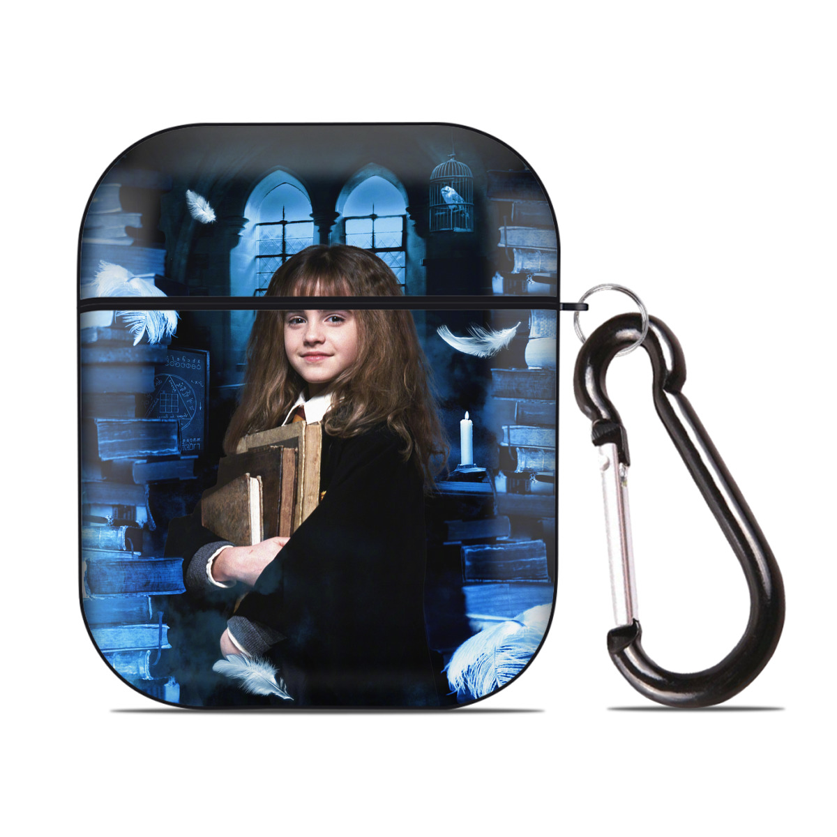 （画像用） Harry Potter ハリー・ポッターシリーズ AirPods 第2世代保護ケース ハードシェル ブラック 耐衝撃・防指紋・カラビナ付き