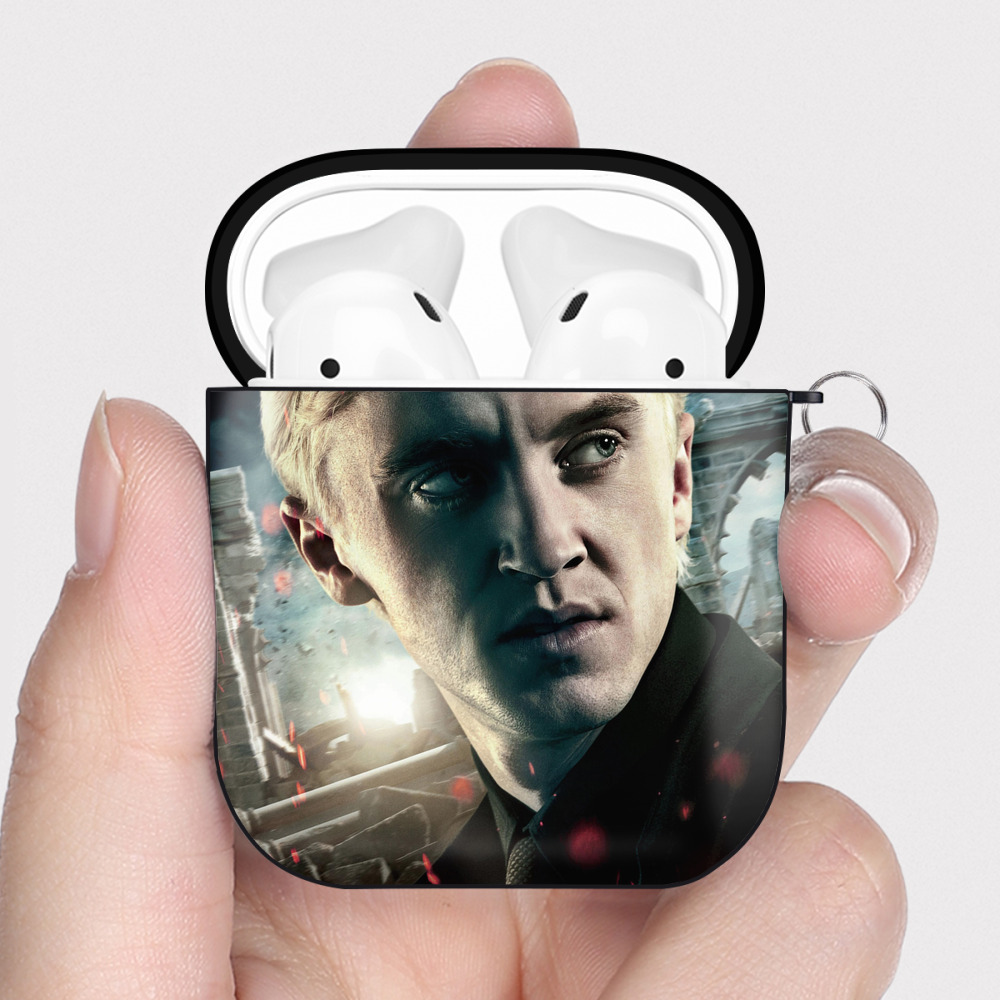 （画像用） Harry Potter ハリー・ポッターシリーズ AirPods 第2世代保護ケース ハードシェル ブラック 耐衝撃・防指紋・カラビナ付き
