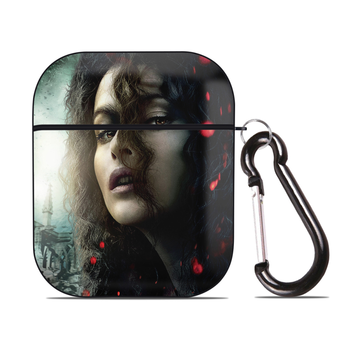 （画像用） Harry Potter ハリー・ポッターシリーズ AirPods 第2世代保護ケース ハードシェル ブラック 耐衝撃・防指紋・カラビナ付き