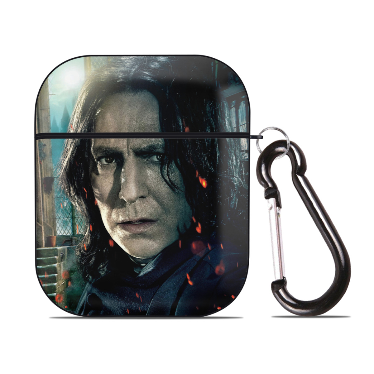 （画像用） Harry Potter ハリー・ポッターシリーズ AirPods 第2世代保護ケース ハードシェル ブラック 耐衝撃・防指紋・カラビナ付き