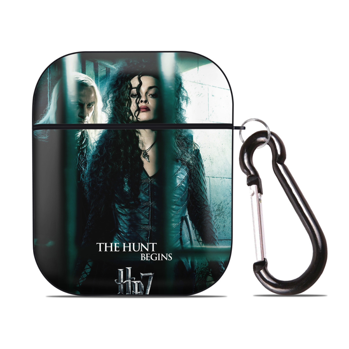 （画像用） Harry Potter ハリー・ポッターシリーズ AirPods 第2世代保護ケース ハードシェル ブラック 耐衝撃・防指紋・カラビナ付き